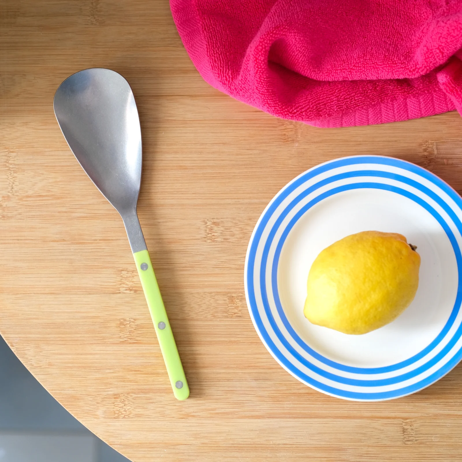 Bistrot Vintage Solid, Lime - Rice spoon - Image 2
