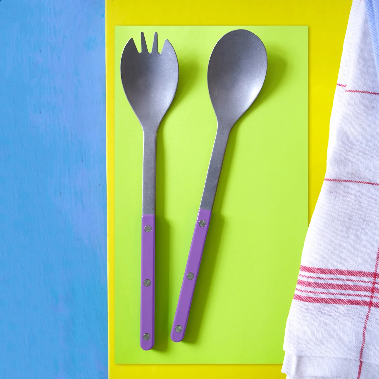 Bistrot Vintage Solid, Purple - Salad cutlery set - Image 2