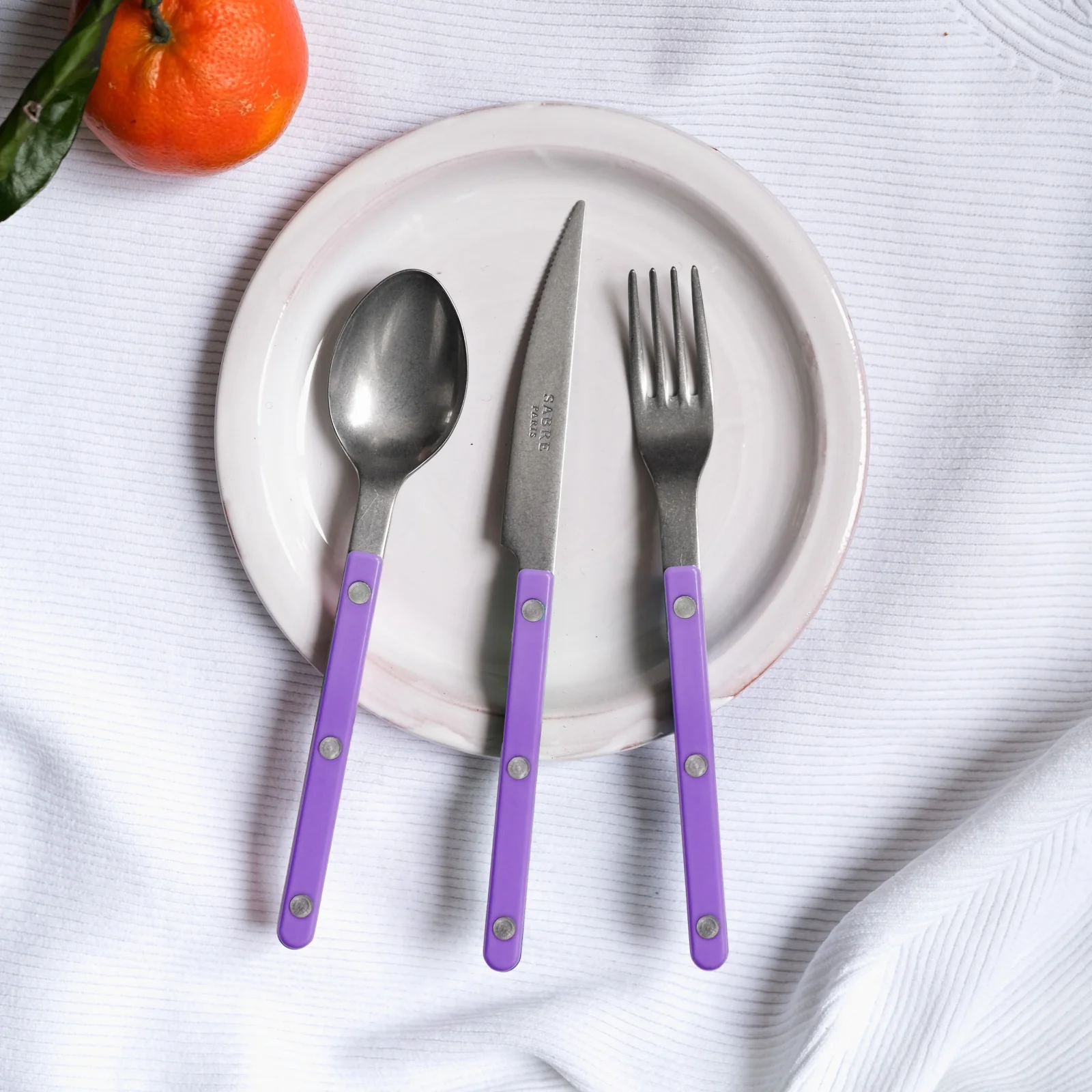 Bistrot Vintage Solid, Purple - Dessert spoon - Image 2