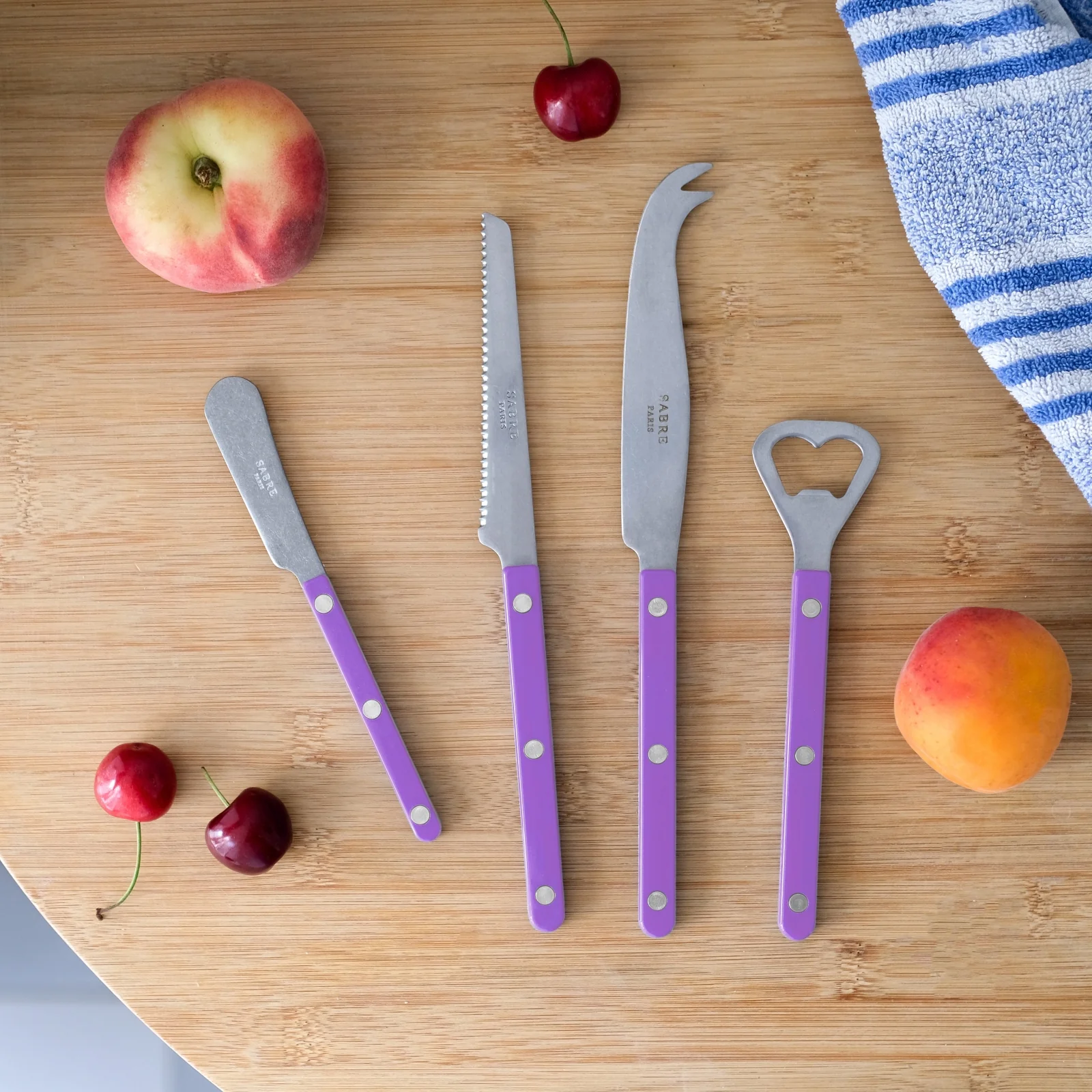 Bistrot Vintage Solid, Purple - Bistrot aperitif set - Image 2