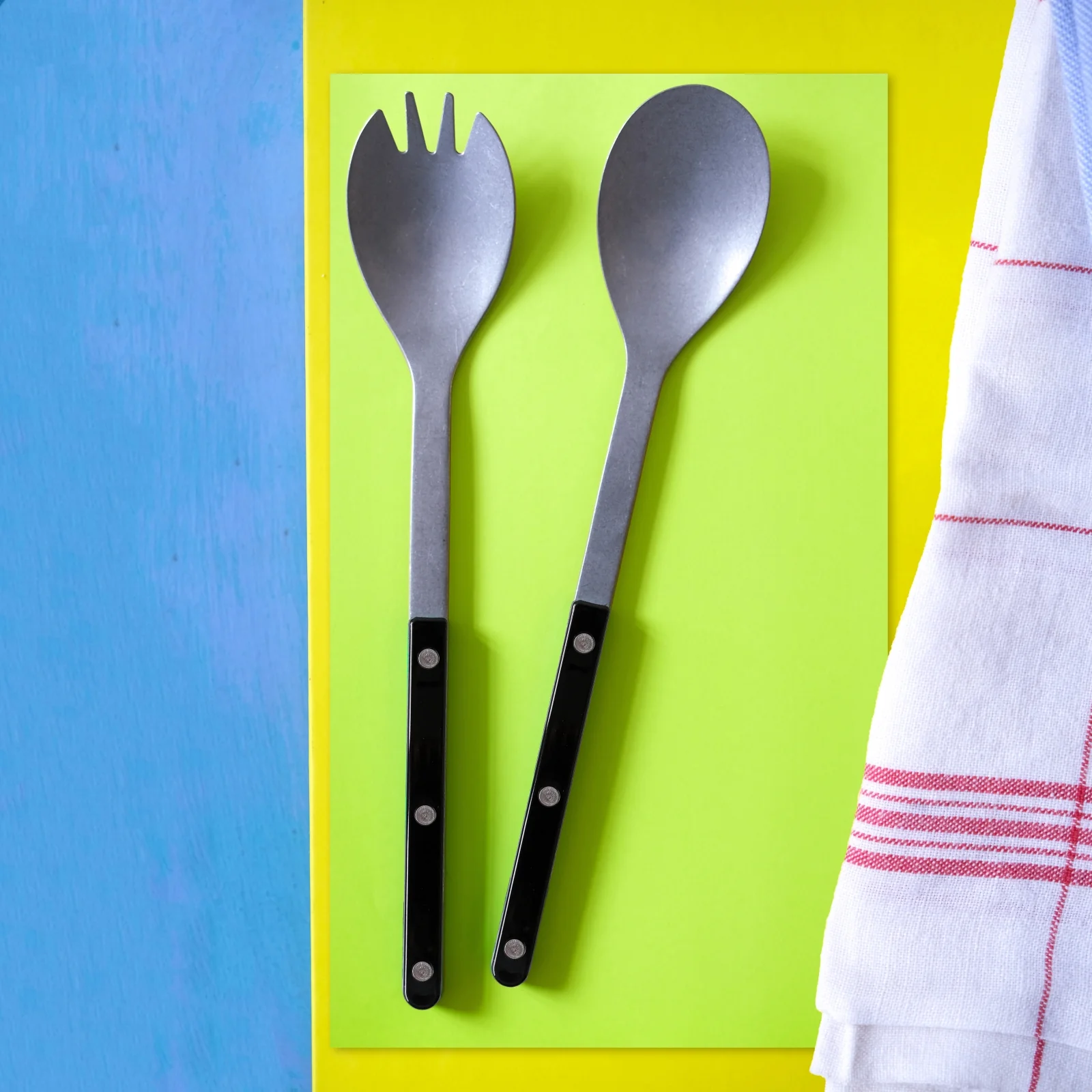 Bistrot Vintage Solid, Black - Salad cutlery set - Image 2