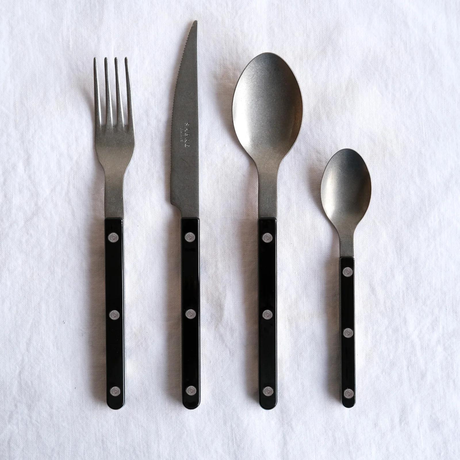 Bistrot Vintage Solid, Black - 4 pieces cutlery set - Image 5