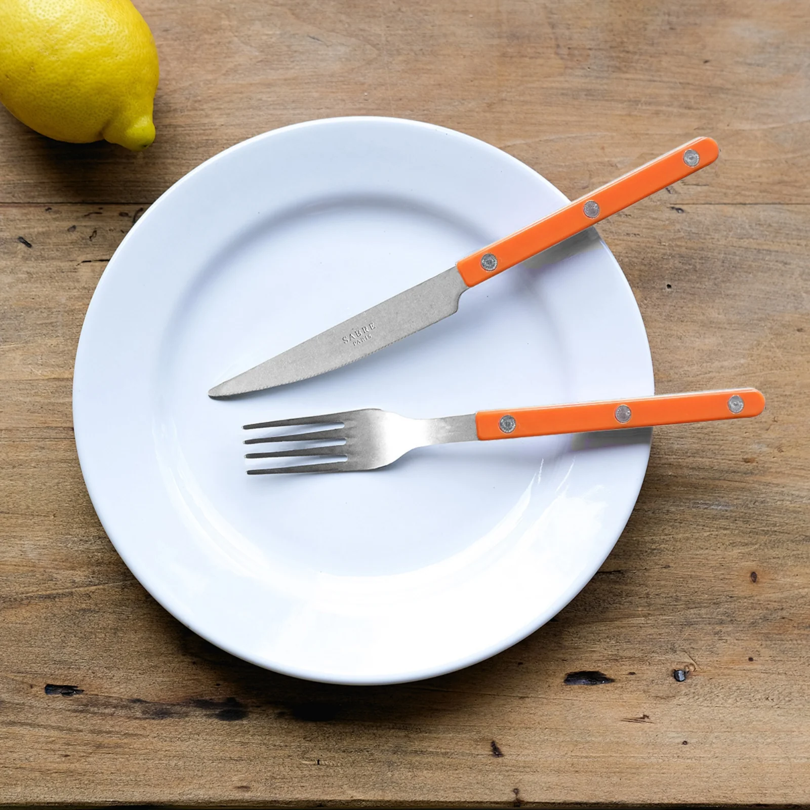 Bistrot Vintage Solid, Orange - Box of 4 pieces cutlery set - Image 2