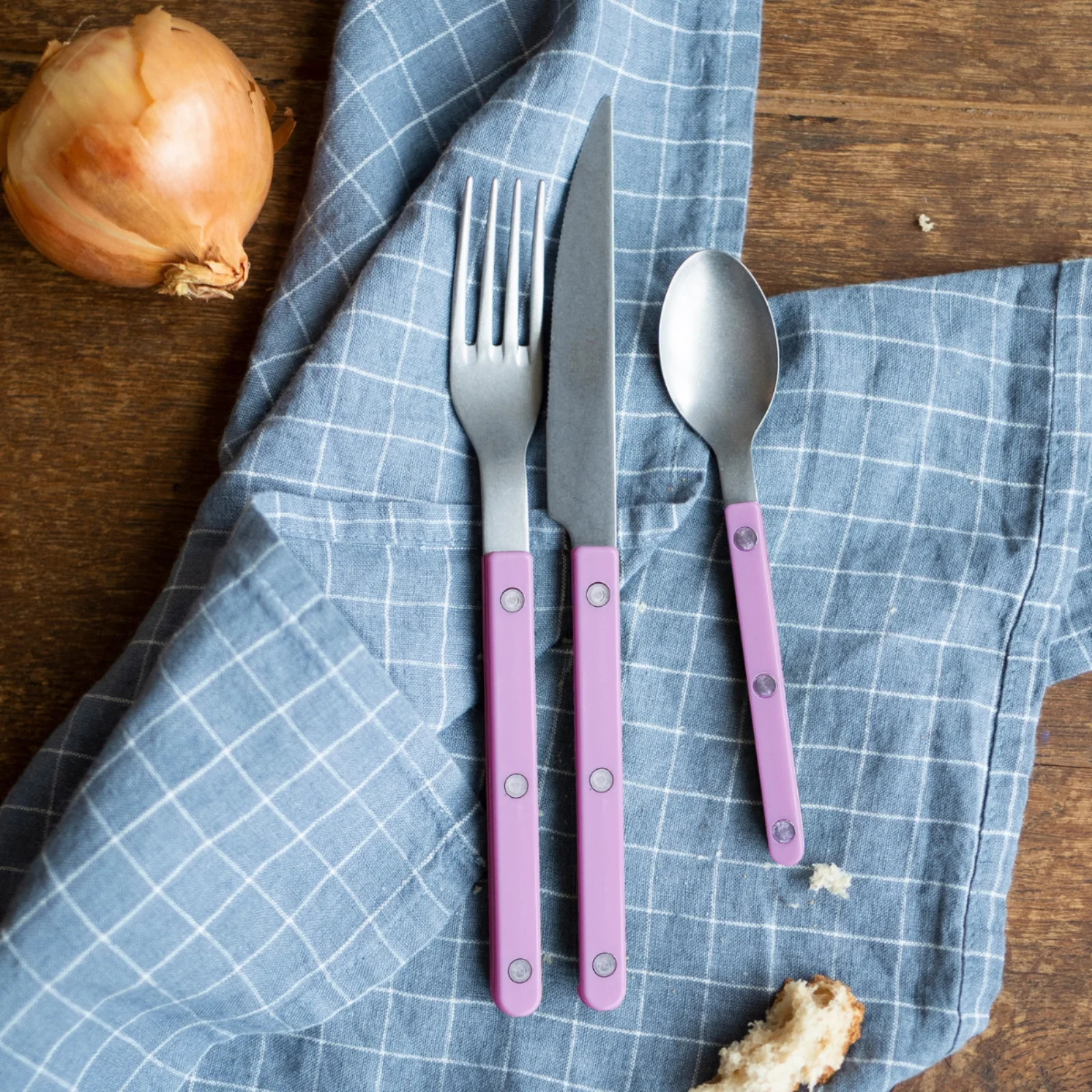 Bistrot Vintage Solid, Pink - Dinner fork - Image 2