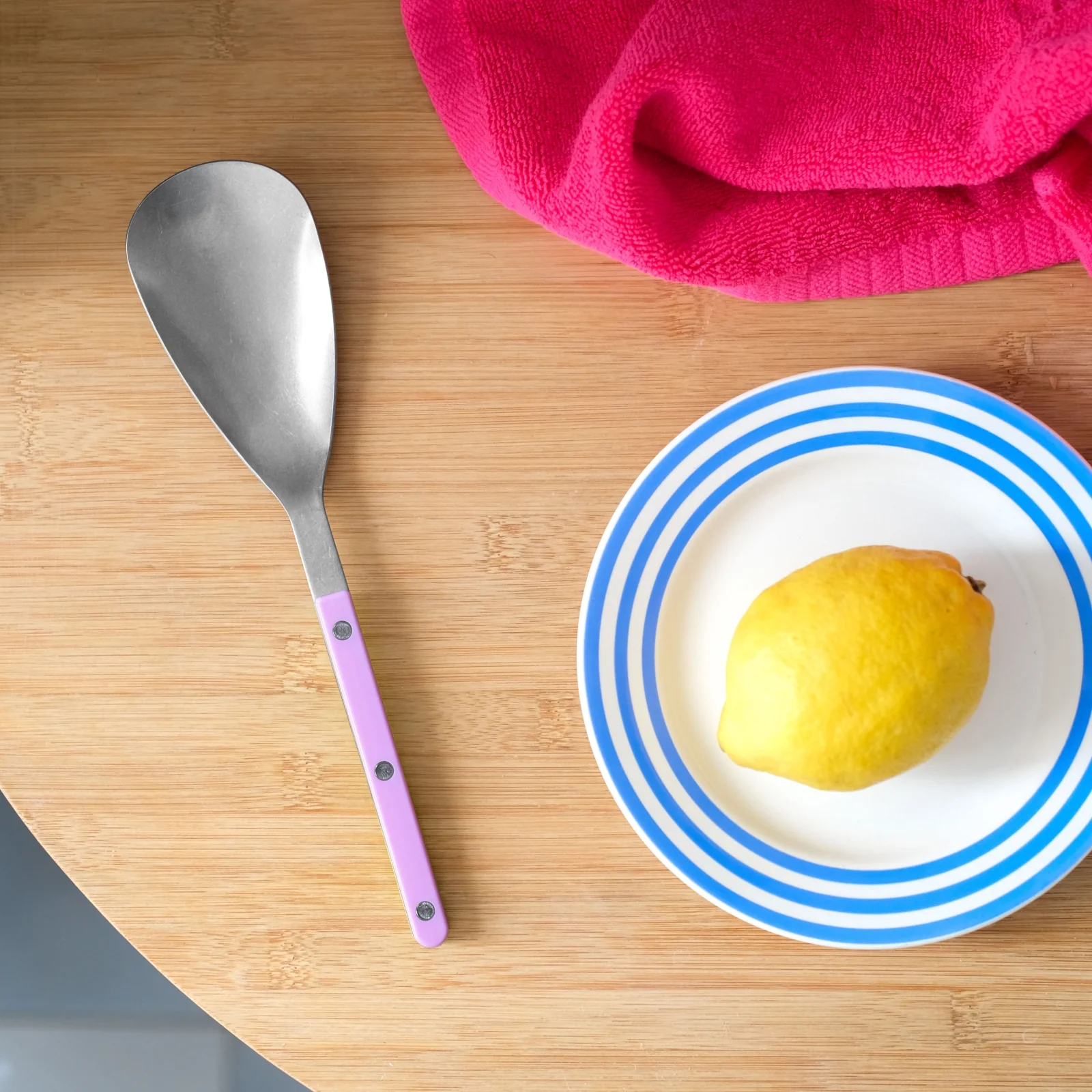 Bistrot Vintage Solid, Pink - Rice spoon - Image 2