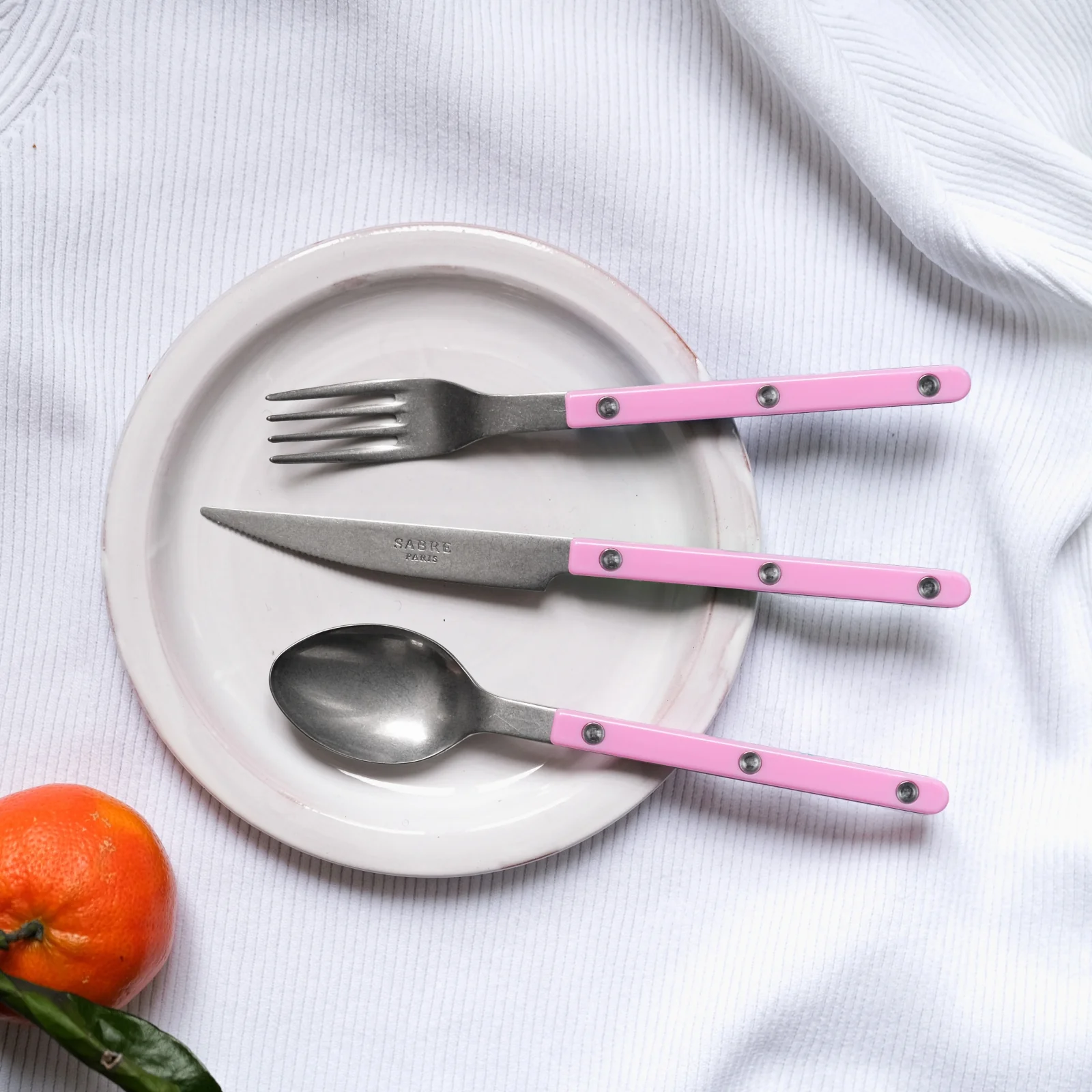 Bistrot Vintage Solid, Pink - Dessert knife - Image 2