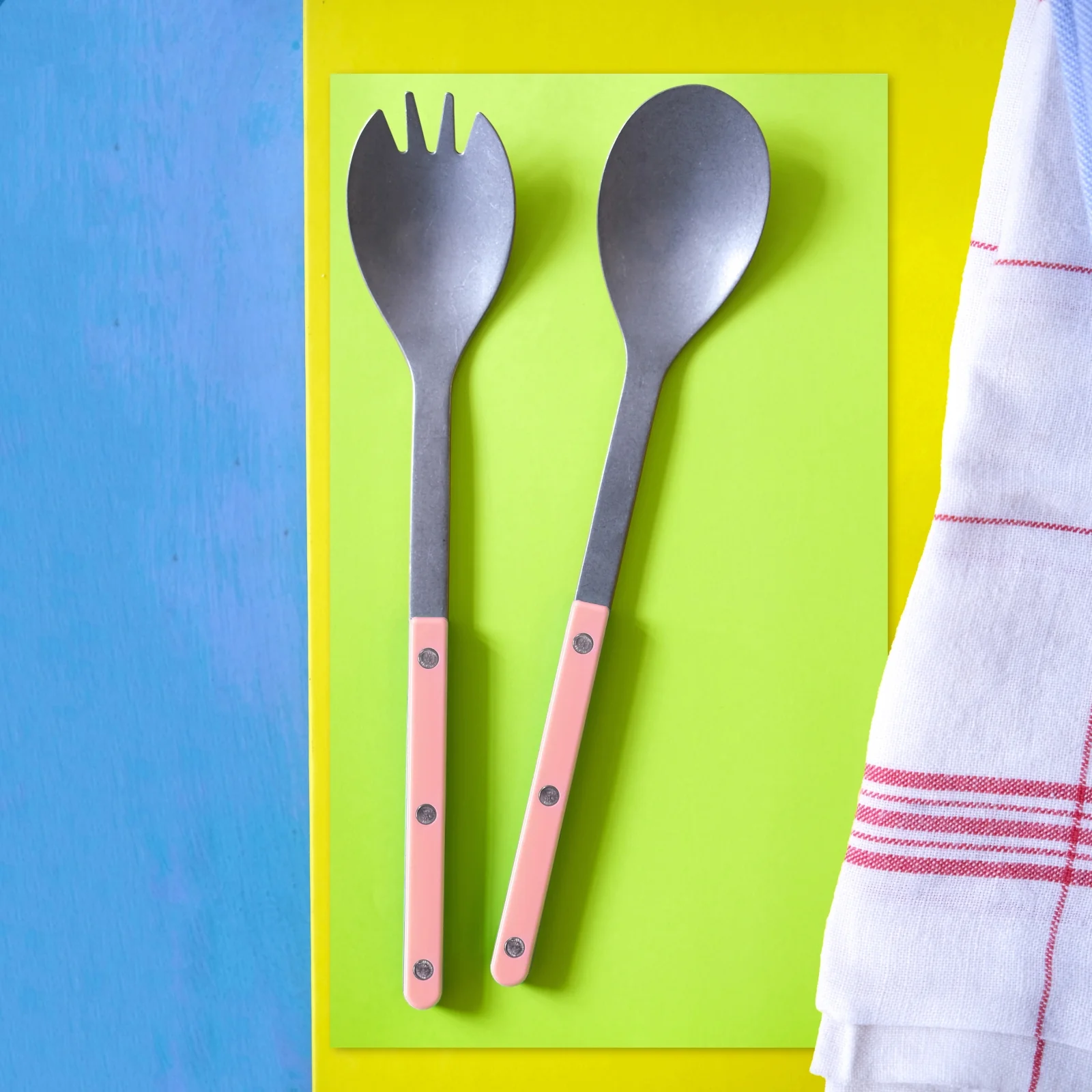 Bistrot Vintage Solid, Nude Pink - Salad cutlery set - Image 2