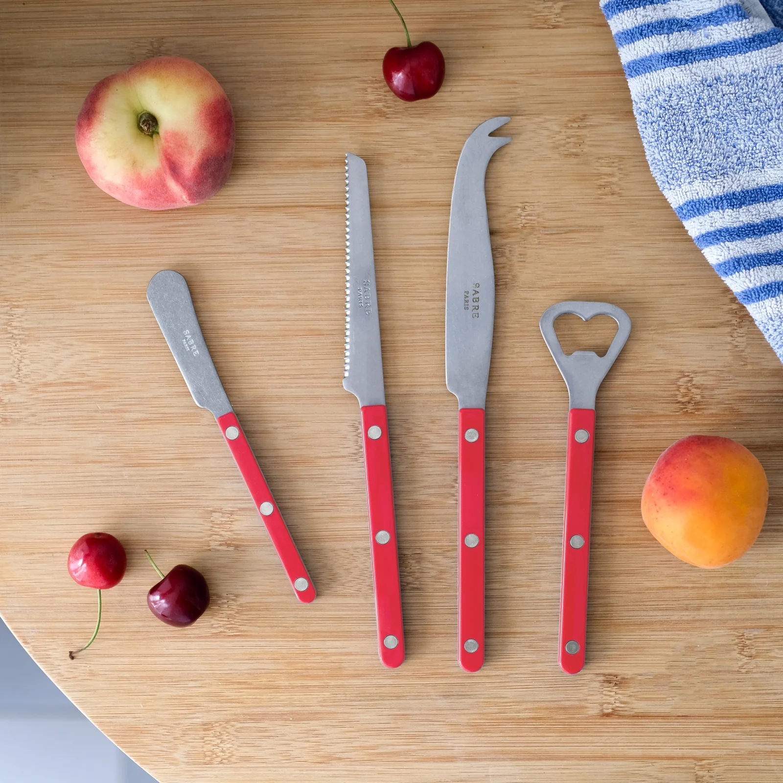 Bistrot Vintage Solid, Red - Bistrot aperitif set - Image 2