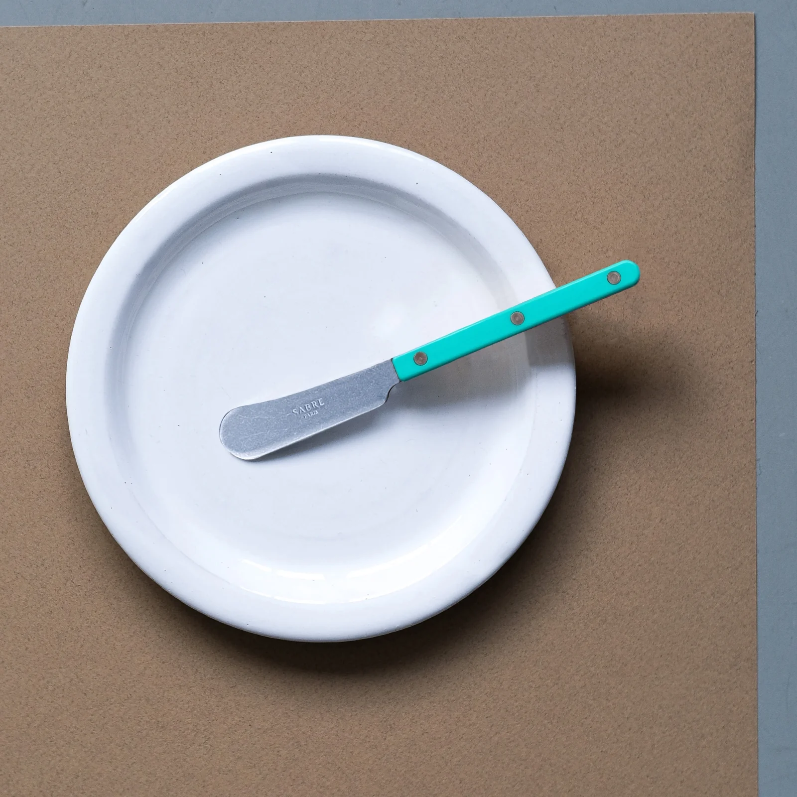 Bistrot Vintage Solid, Turquoise - Butter spreader - Image 2