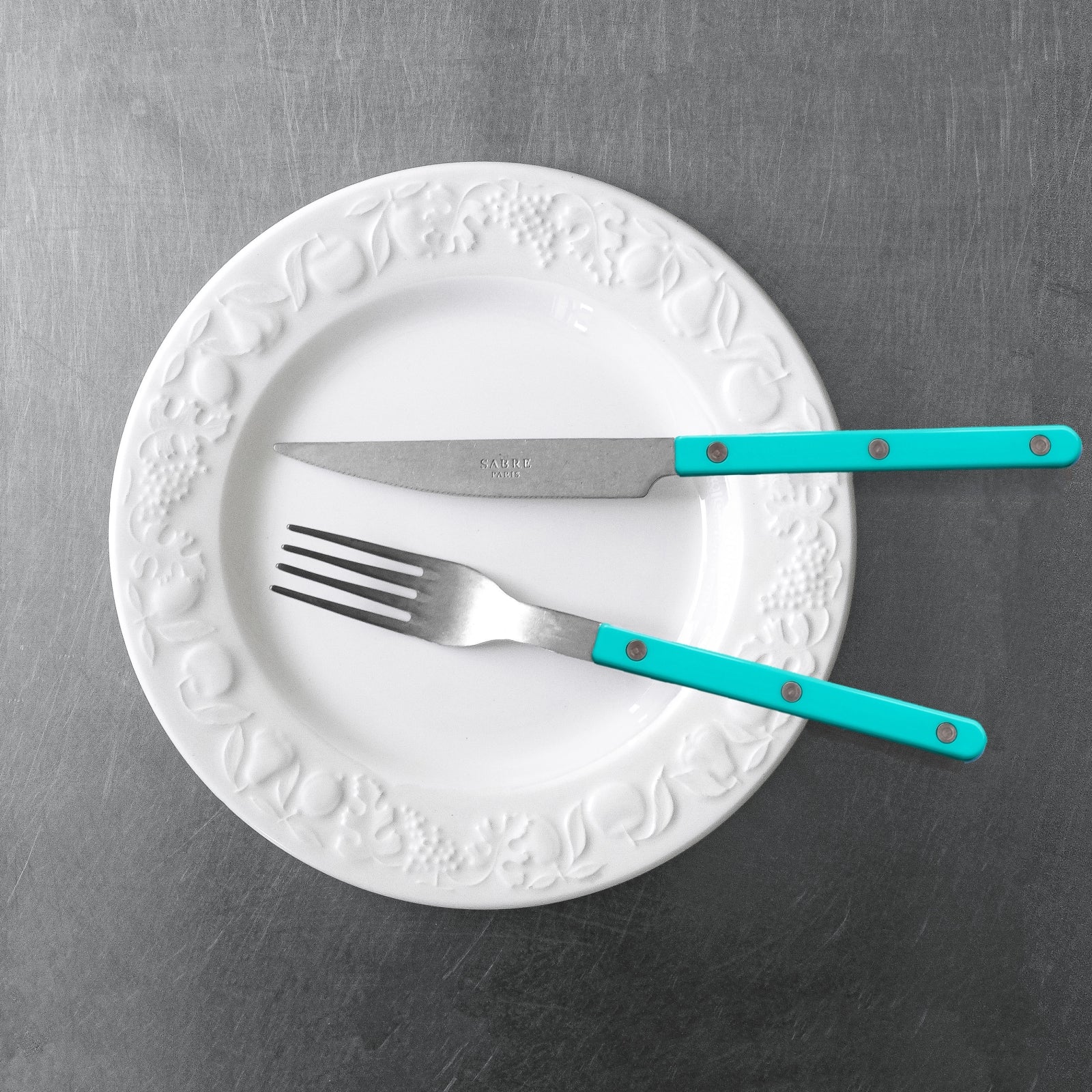 Bistrot Vintage Solid, Turquoise - Dinner knife - Image 3