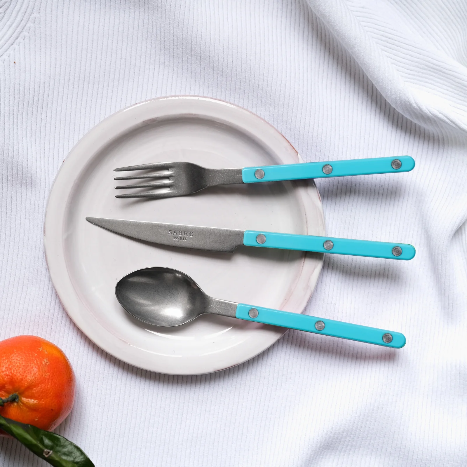 Bistrot Vintage Solid, Turquoise - Dessert knife - Image 2