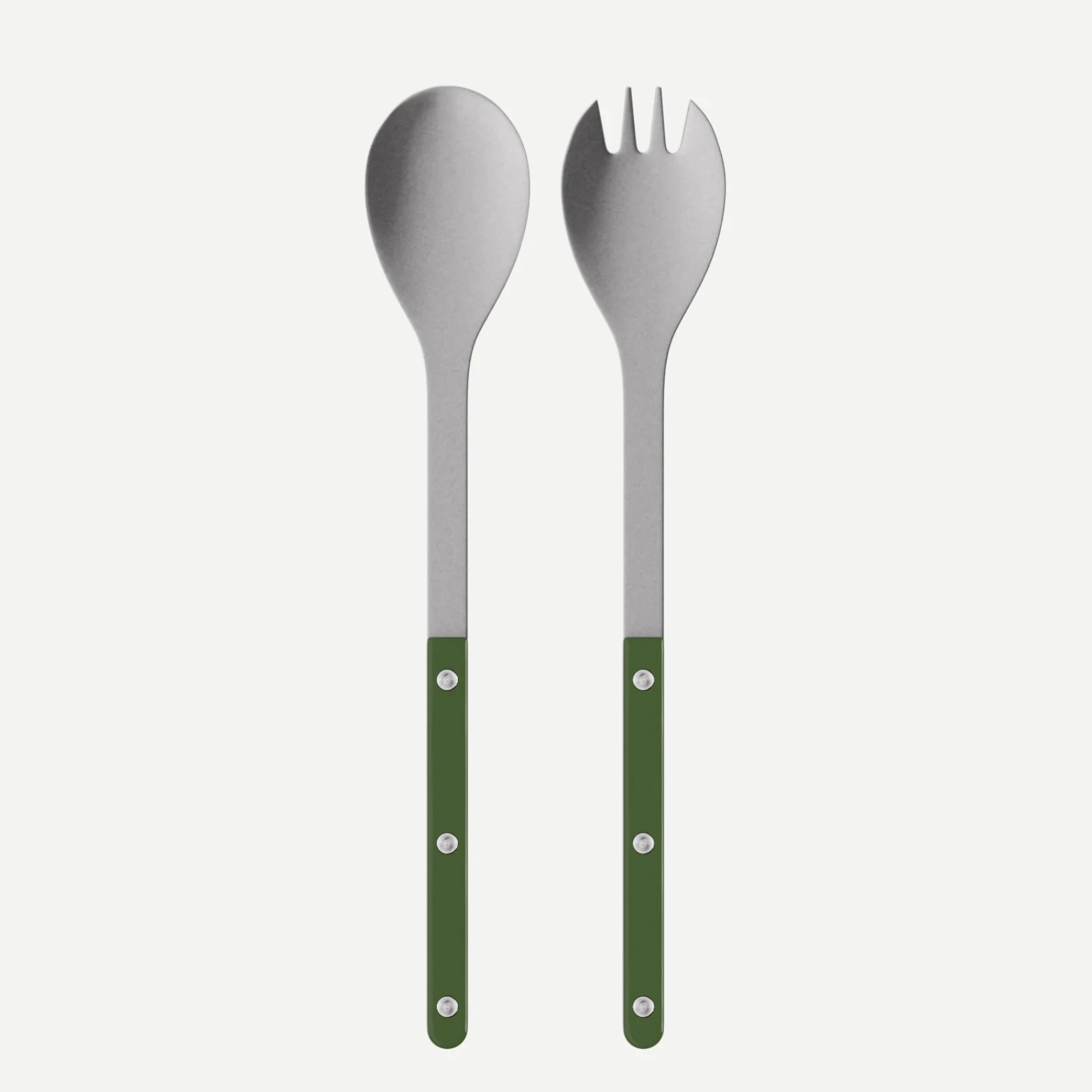 Bistrot Vintage Solid, Green - Salad cutlery set