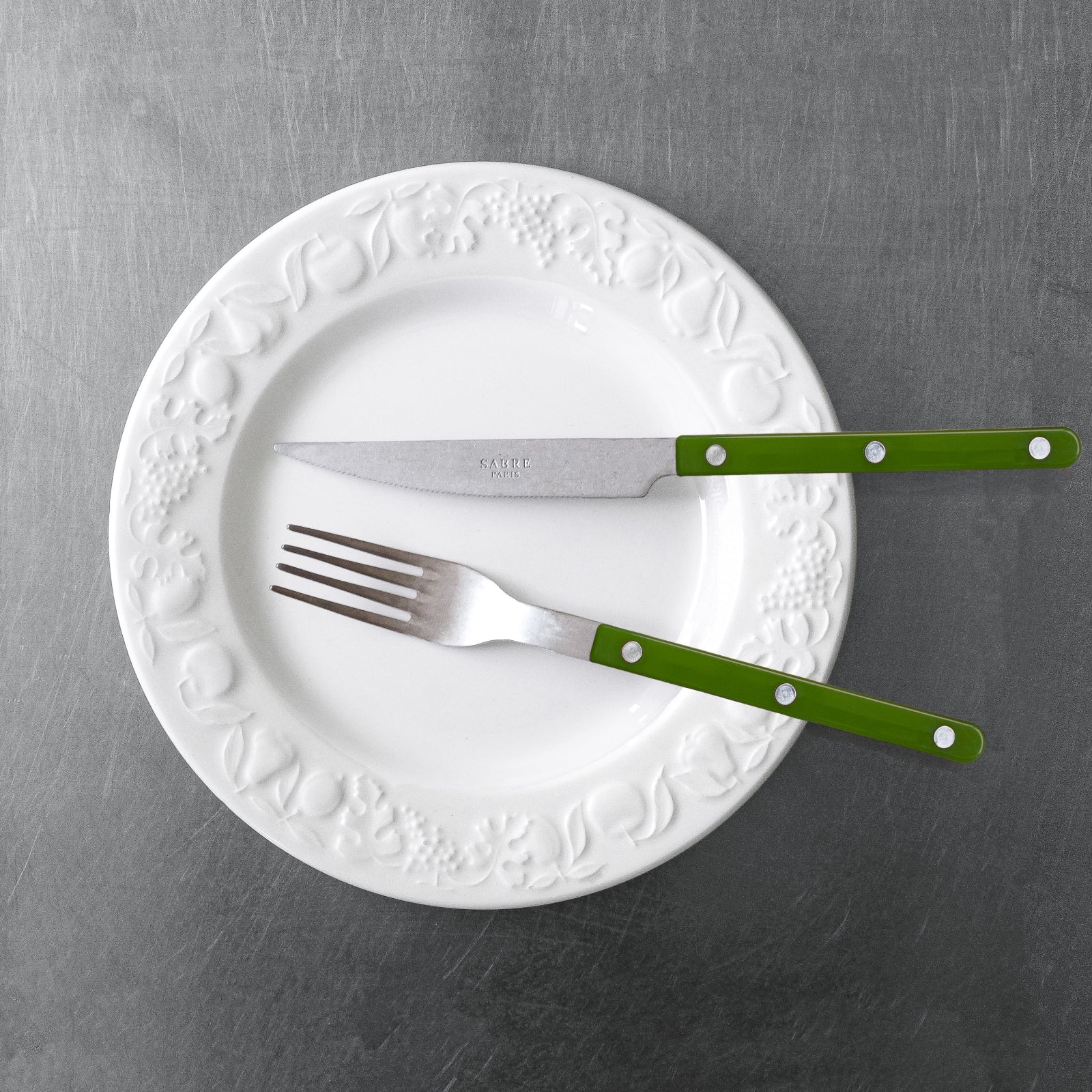Bistrot Vintage Solid, Green - 5 pieces cutlery set - Image 4