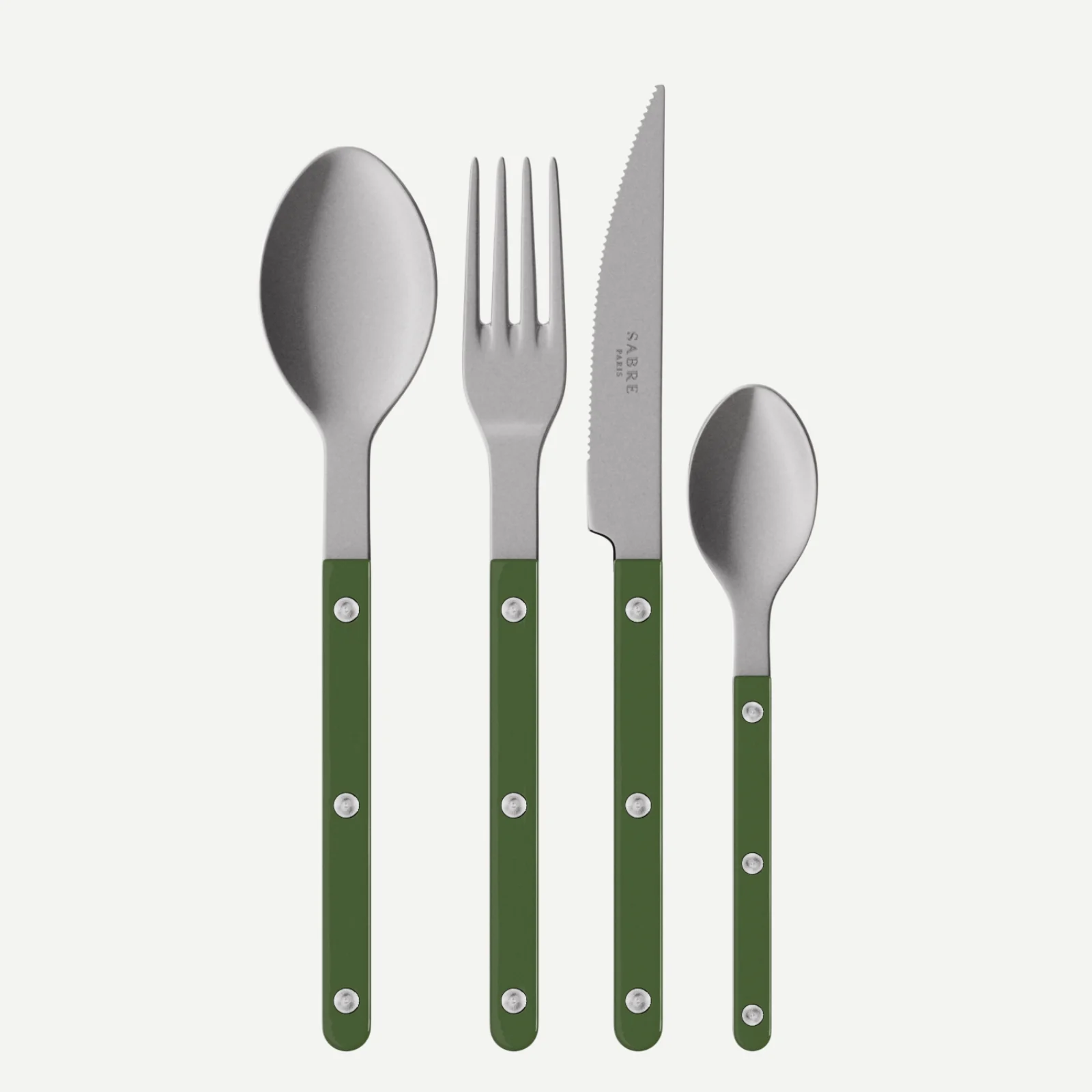 Bistrot Vintage Solid, Green - 4 pieces cutlery set
