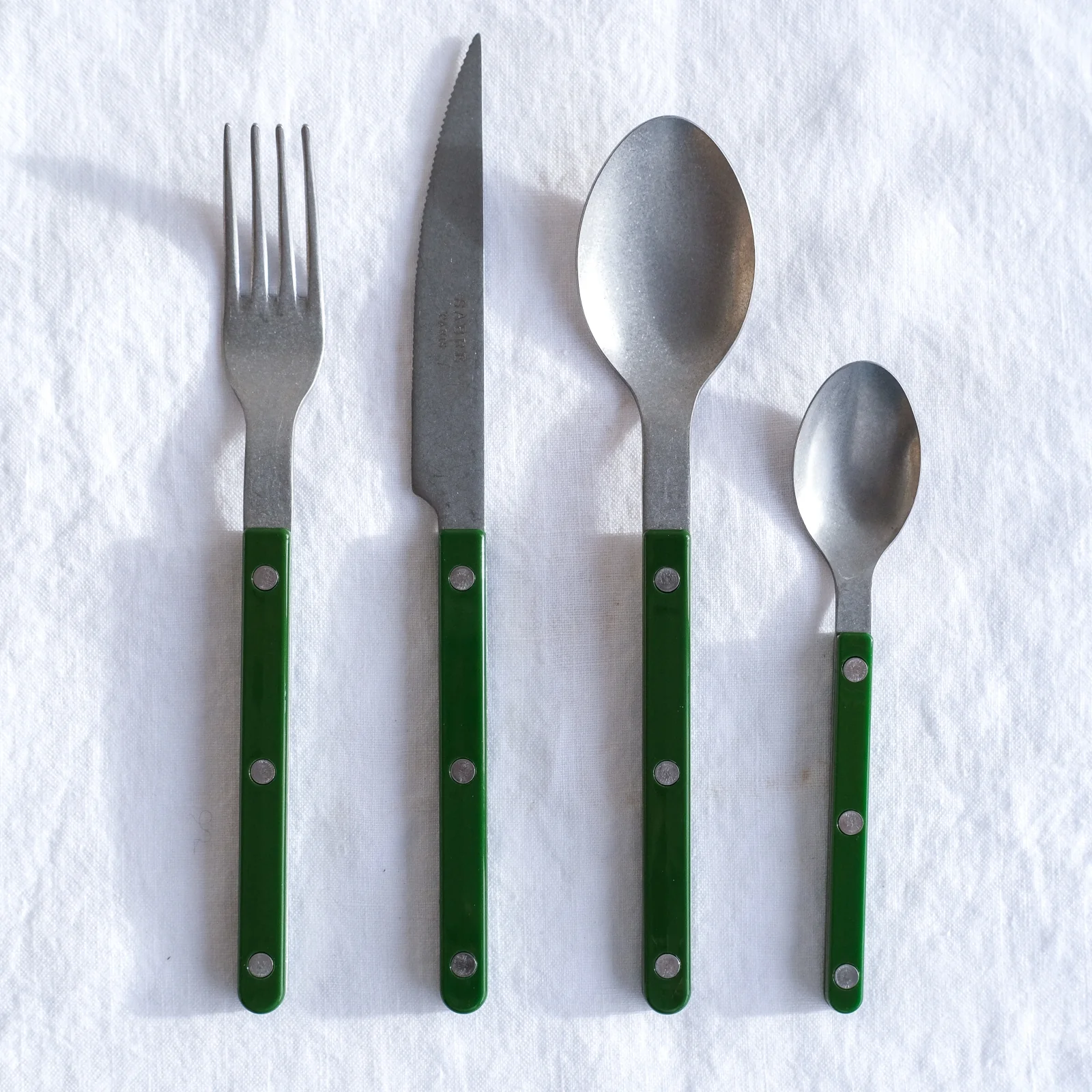 Bistrot Vintage Solid, Green - 4 pieces cutlery set - Image 4