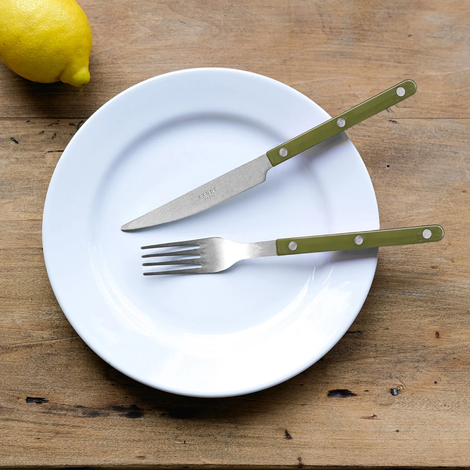 Bistrot Vintage Solid, Green fern - 48 pieces cutlery set - Image 4