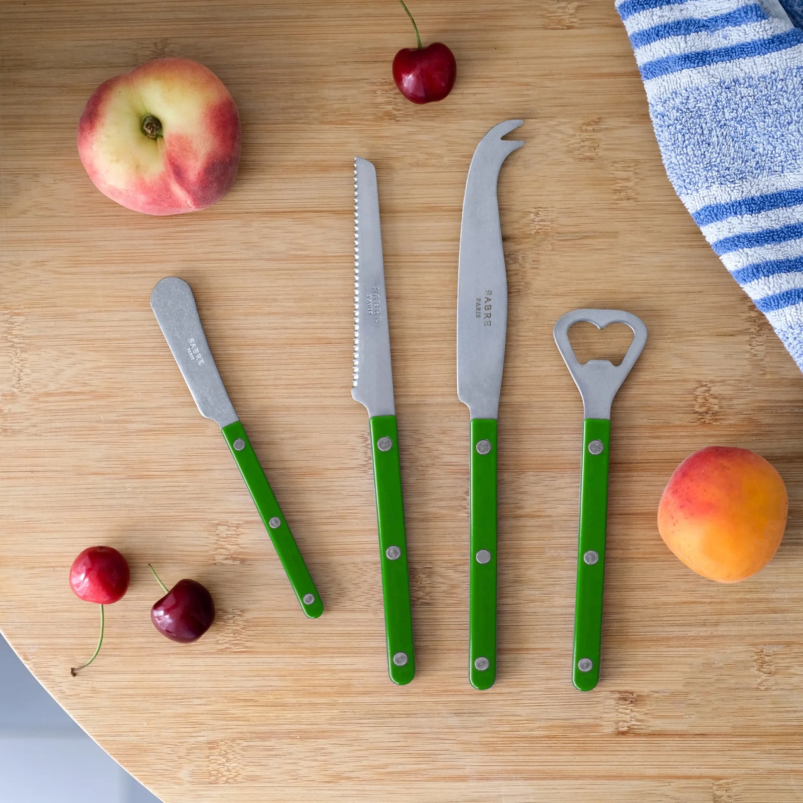 Bistrot Vintage Solid, Garden green - Bistrot aperitif set - Image 2