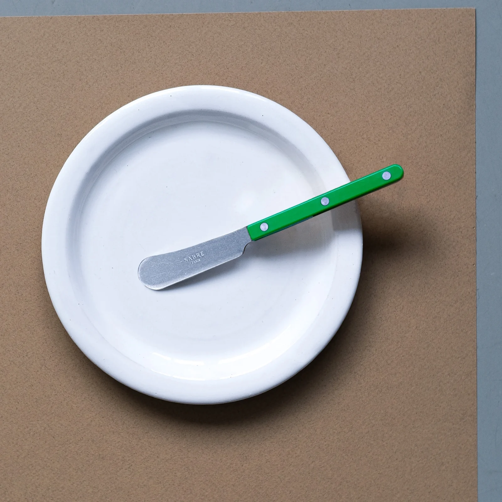 Bistrot Vintage Solid, Garden green - Butter spreader - Image 2