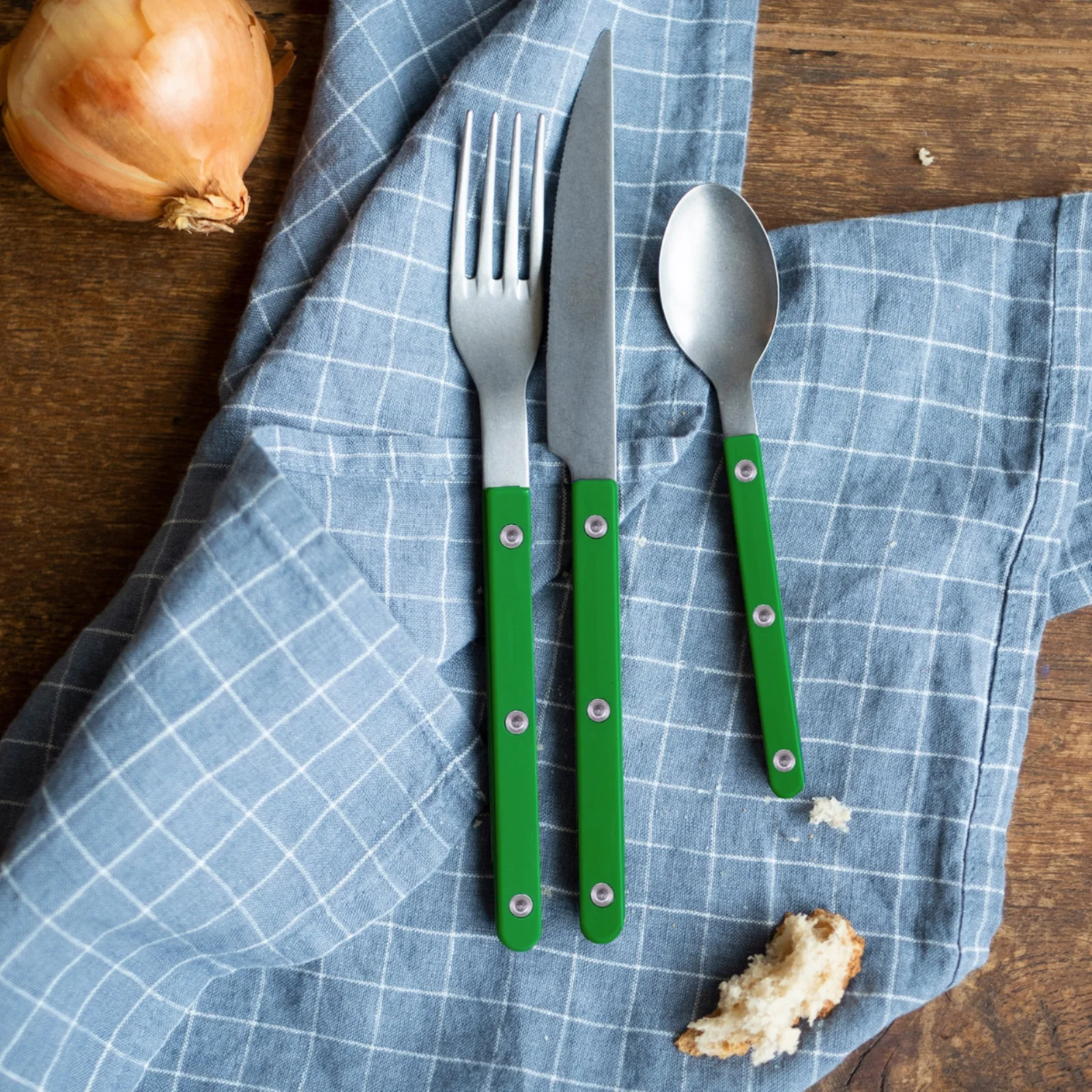 Bistrot Vintage Solid, Garden green - Dinner knife - Image 2