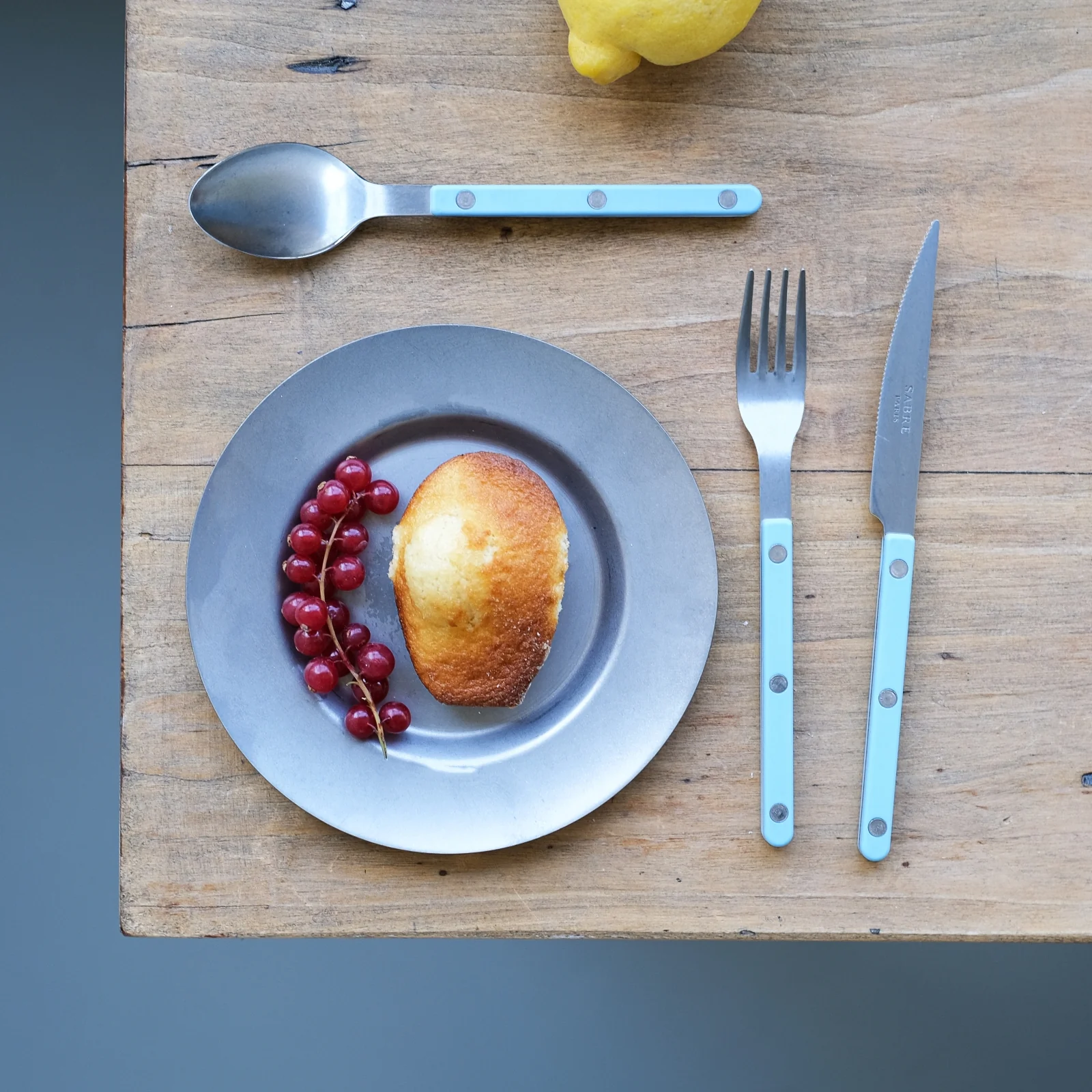 Bistrot Vintage Solid, Pastel green - Dessert spoon - Image 2