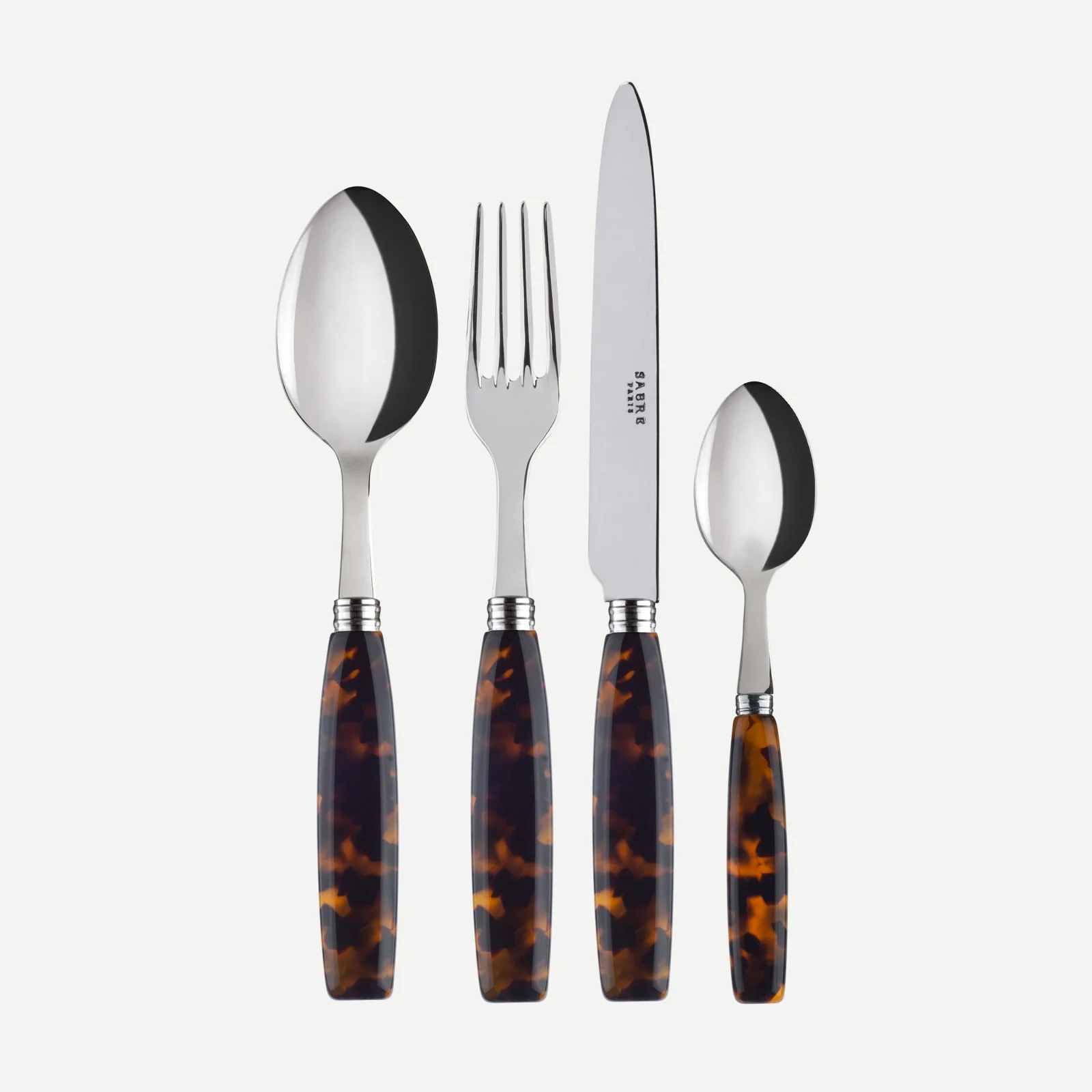 Djembe, Faux Tortoise - 24 pieces cutlery set