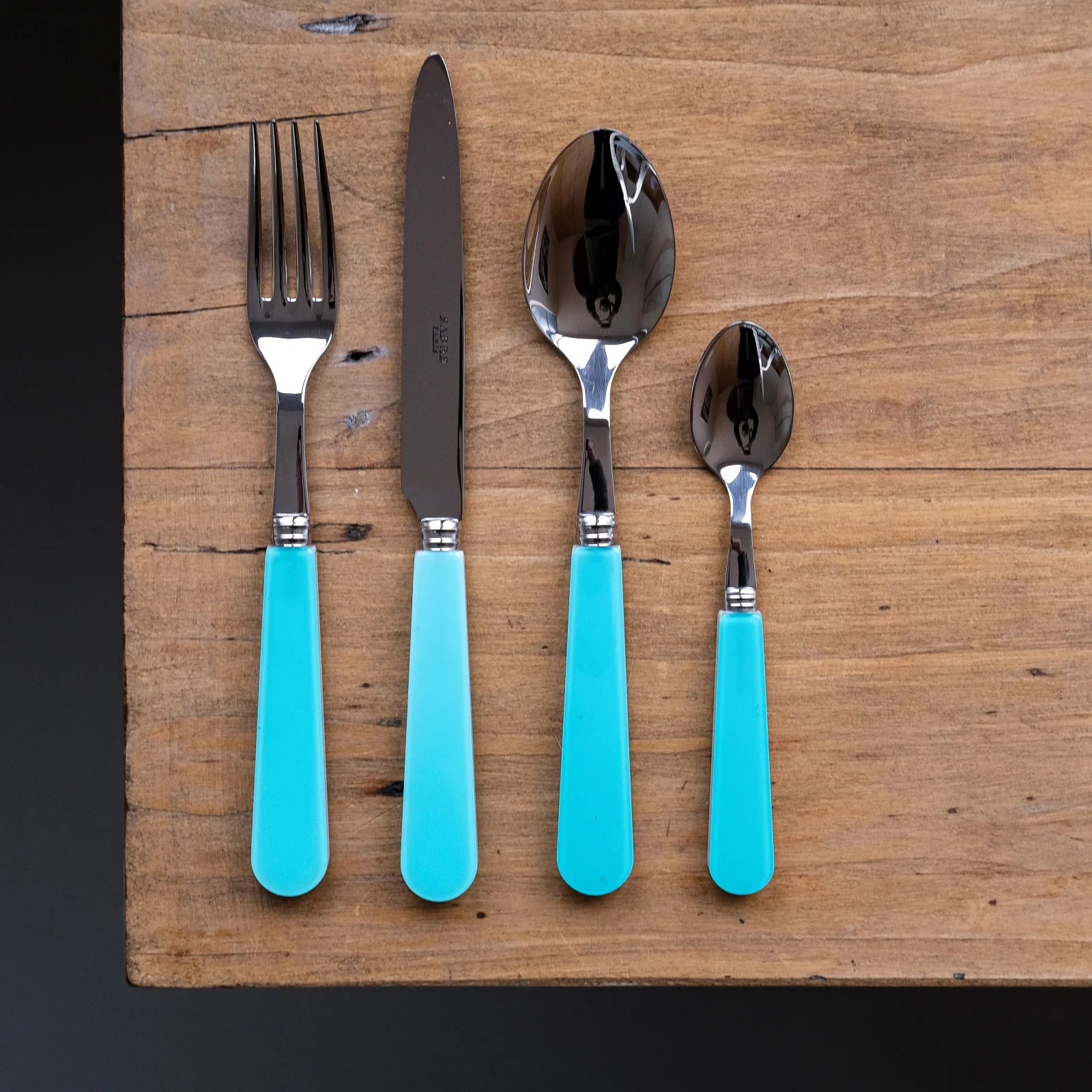 Duo, Turquoise - 24 pieces cutlery set - Image 2