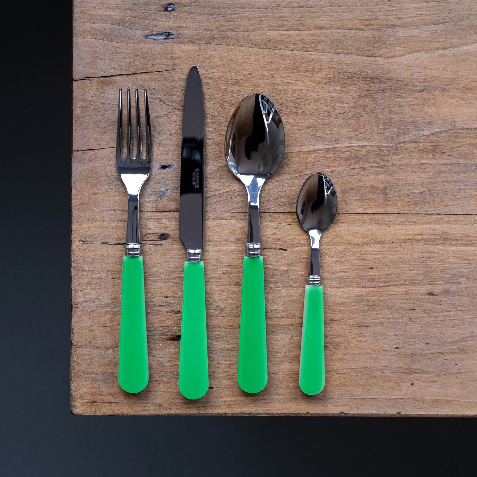 Duo, Garden green - 4 pieces cutlery set - Image 2