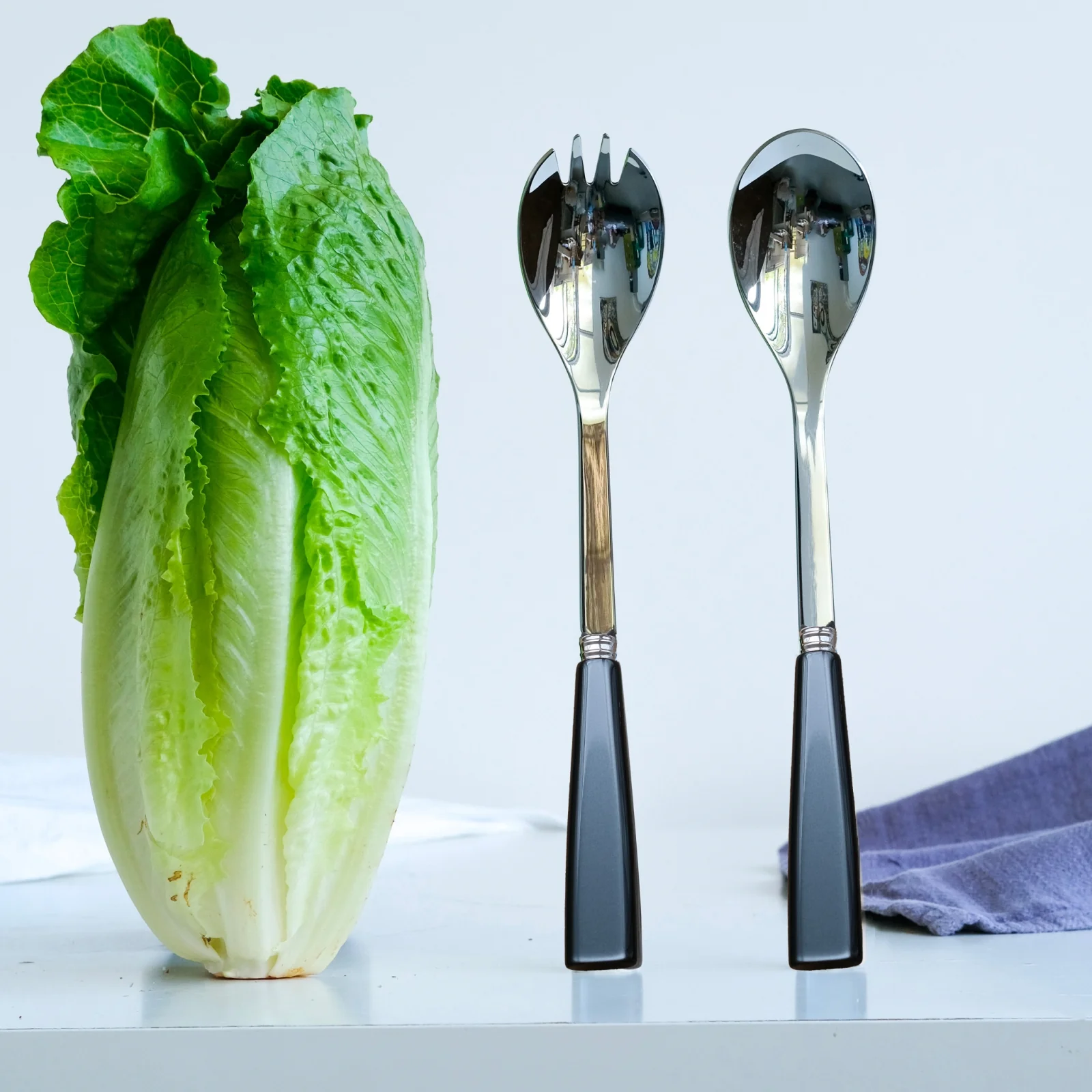 Icône, Dark grey - Salad cutlery set - Image 3