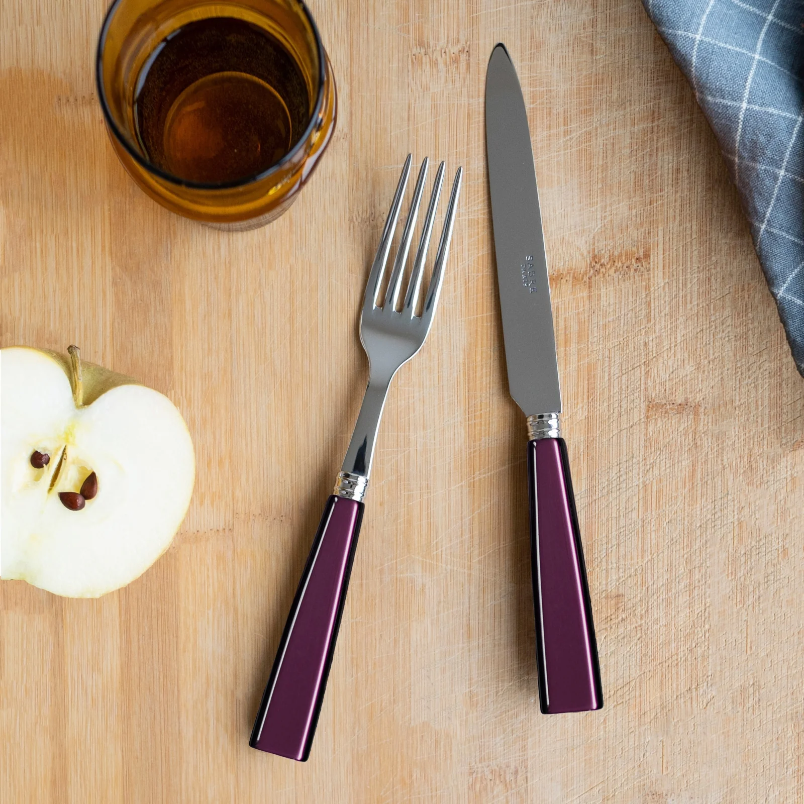 Icône, Aubergine - 48 pieces cutlery set - Image 4