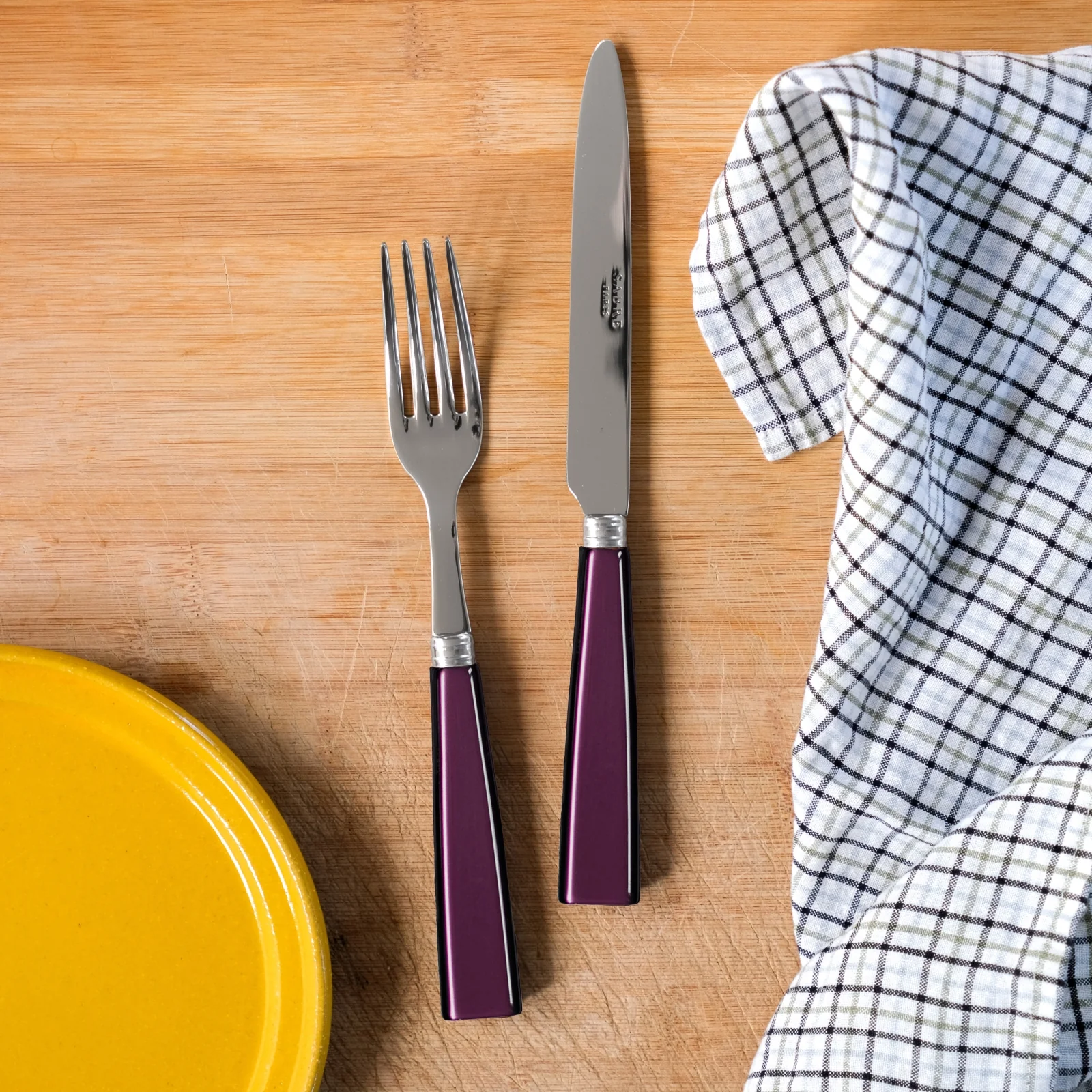 Icône, Aubergine - 24 pieces cutlery set - Image 3