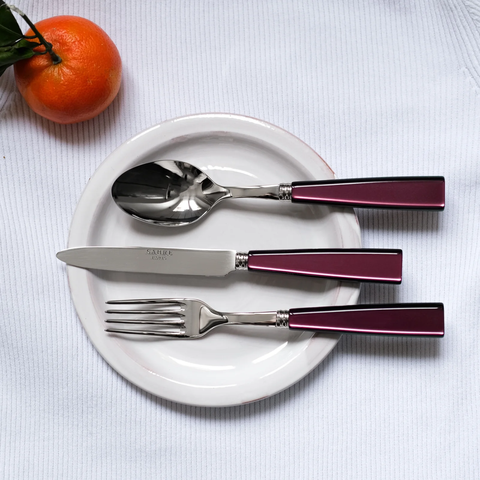 Icône, Aubergine - Dessert spoon - Image 3