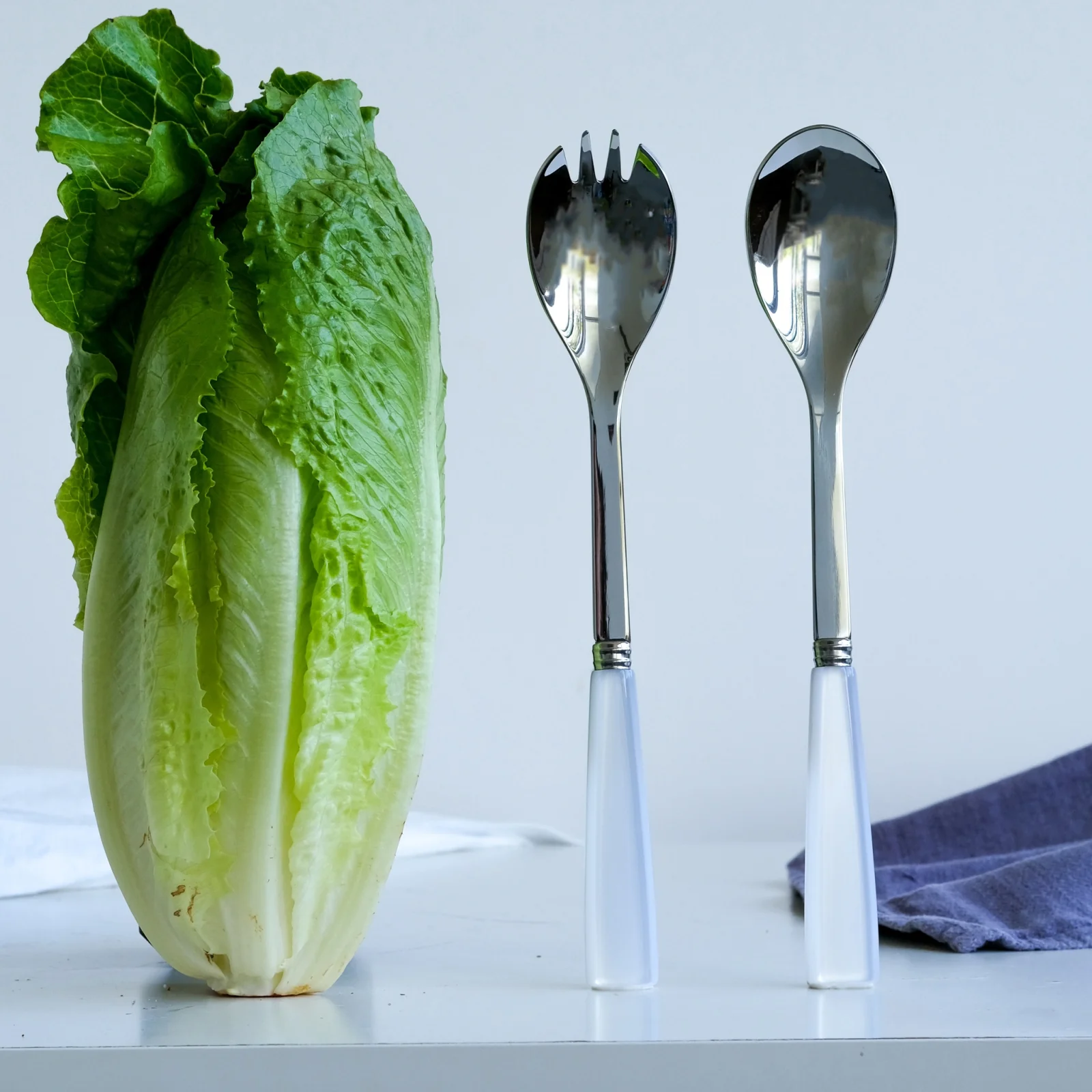 Icône, White - Salad cutlery set - Image 2
