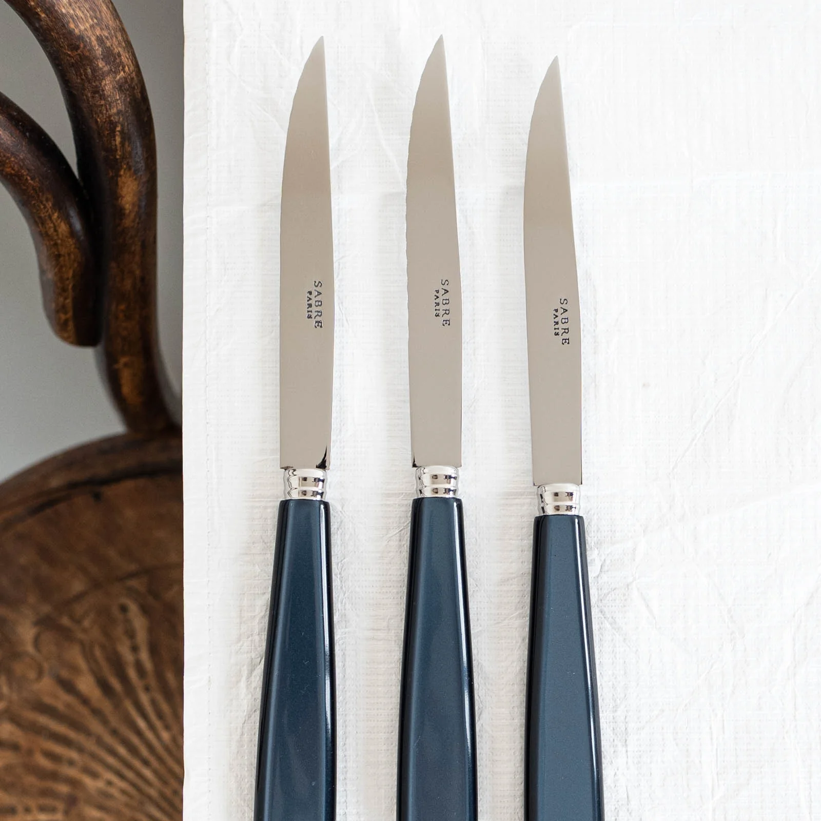 Icône, Steel blue - Set of 6 steak knives - Image 2