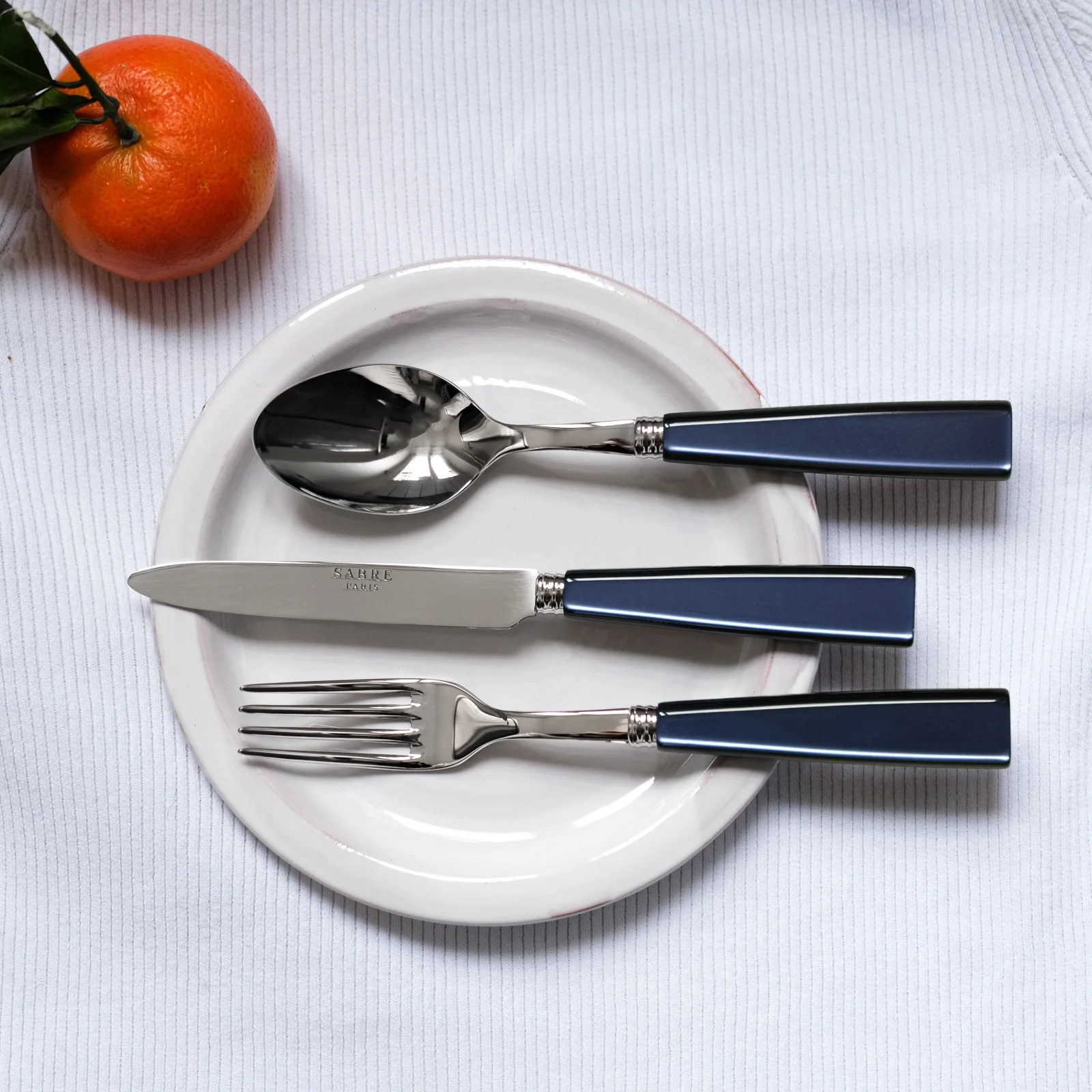 Icône, Steel blue - Salad fork - Image 2
