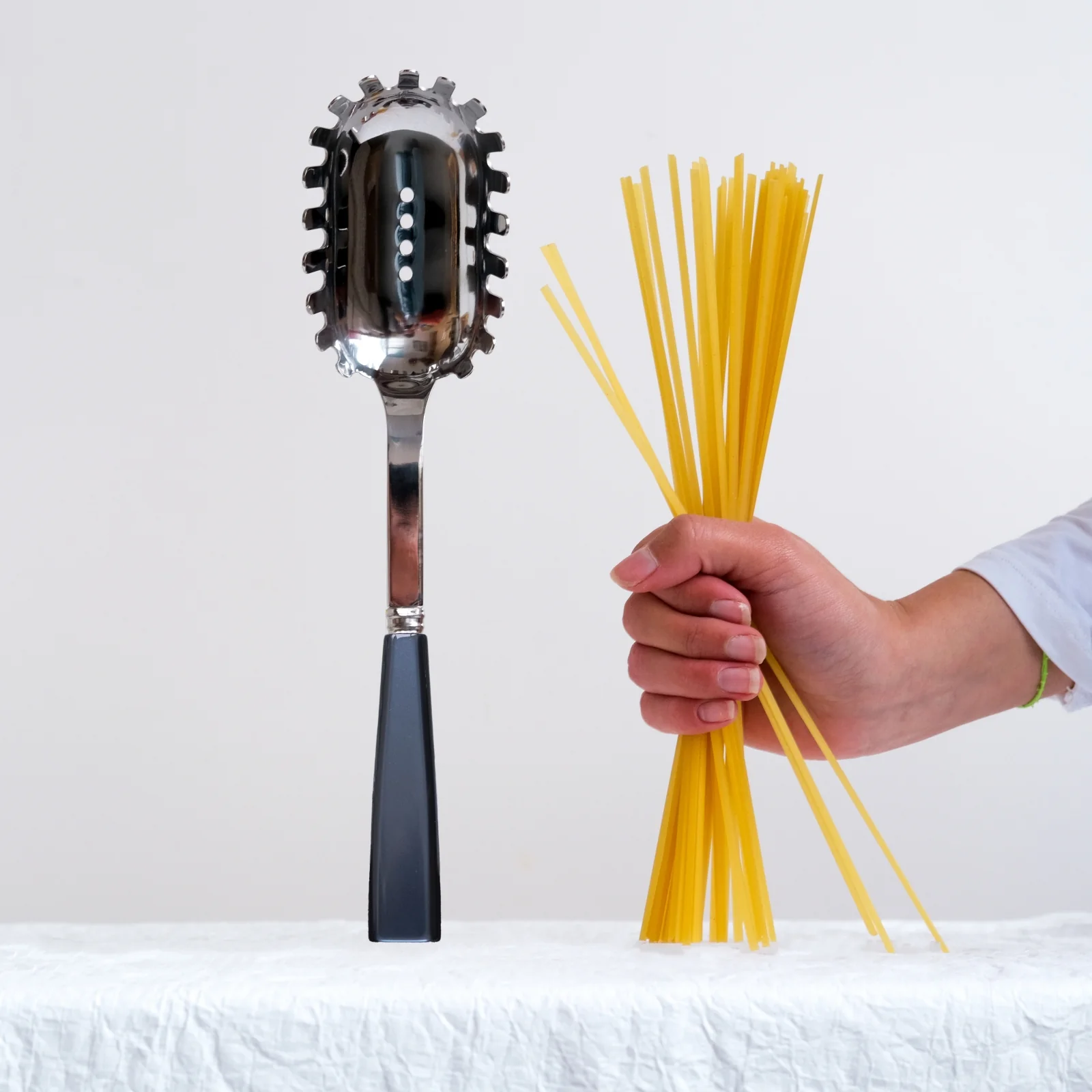 Icône, Steel blue - Spaghetti spoon - Image 2