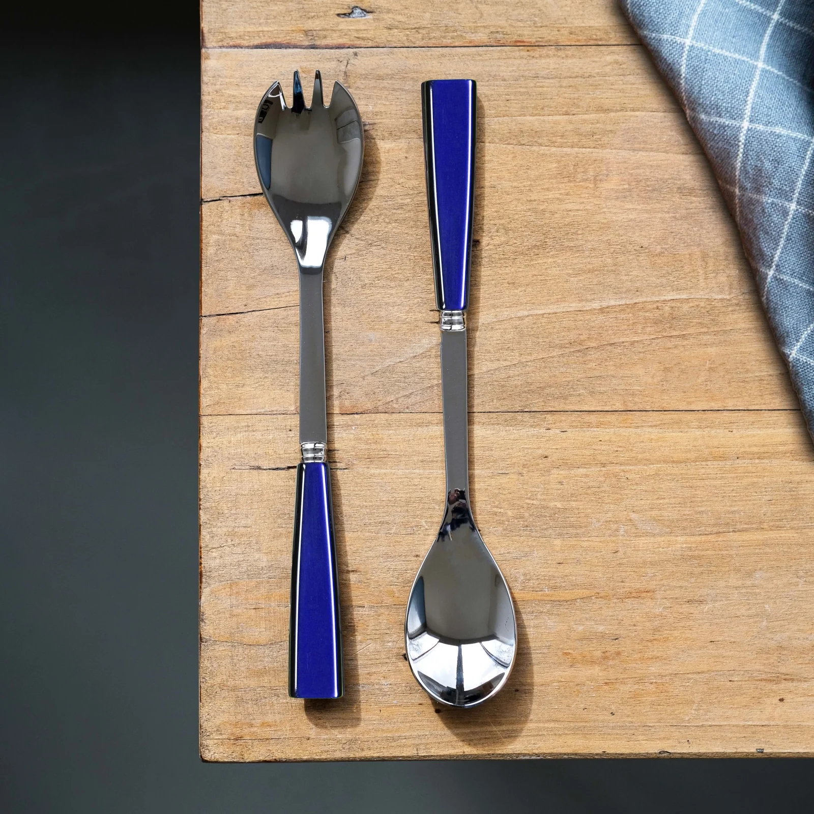 Icône, Lapis blue - Salad cutlery set - Image 2