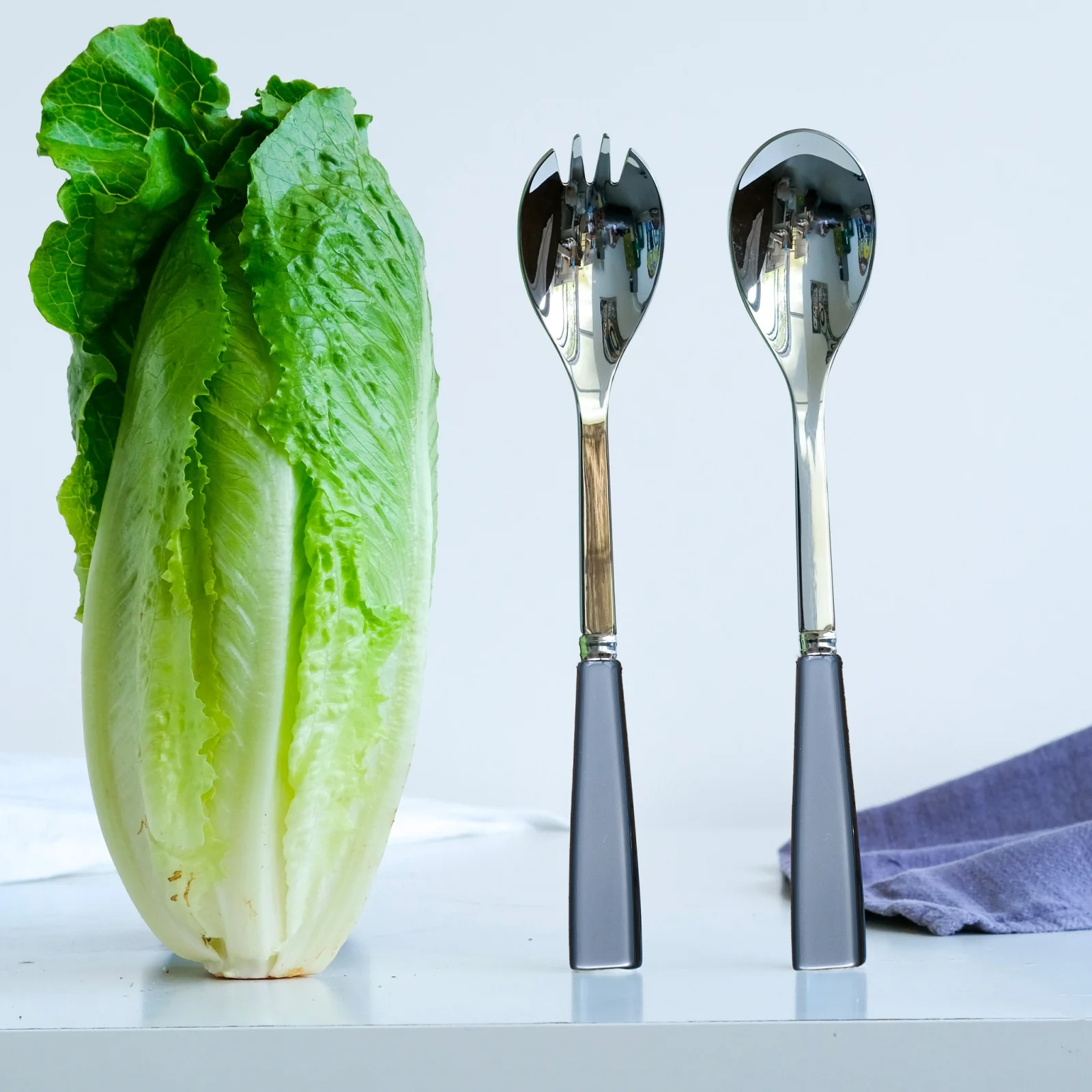 Icône, Grey - Salad cutlery set - Image 2