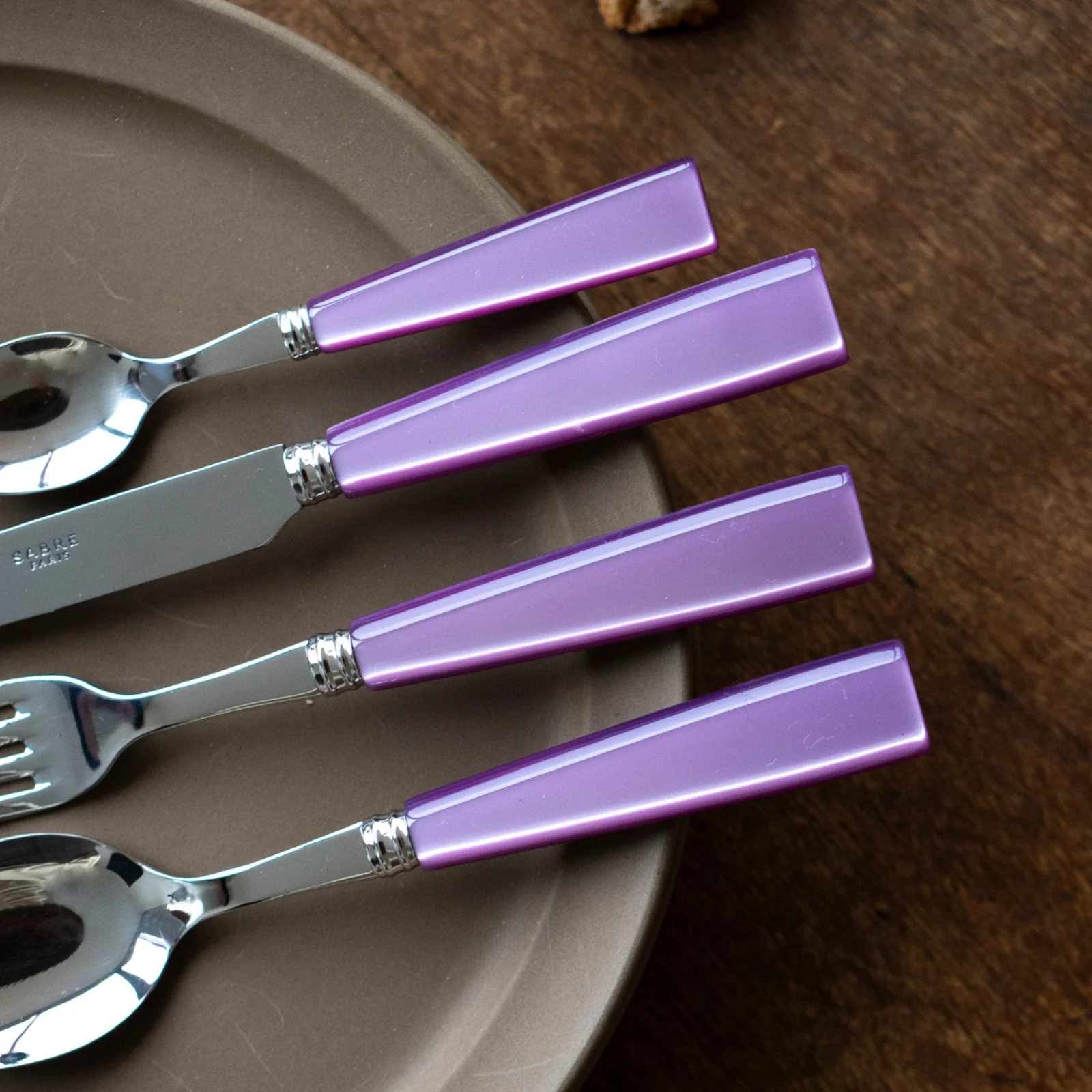 Icône, Lilac - 48 pieces cutlery set - Image 2