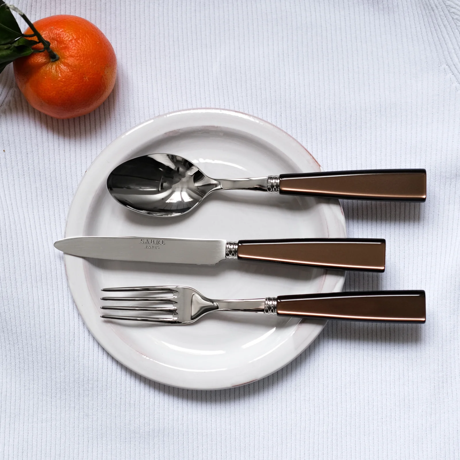 Icône, Brown - Dessert knife - Image 2