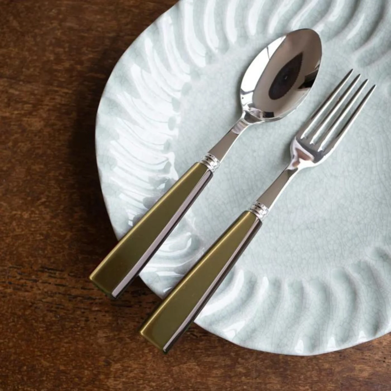 Icône, Olive - 4 pieces cutlery set - Image 4