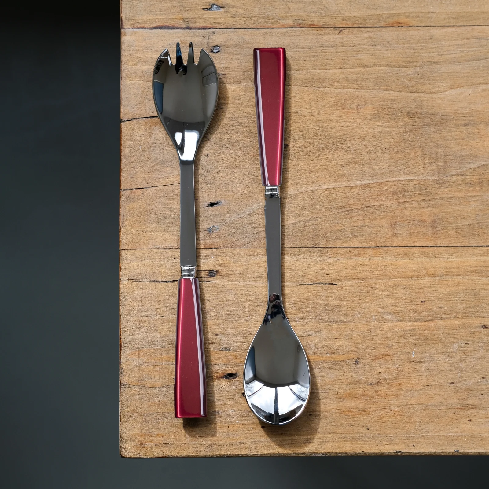 Icône, Red - Salad cutlery set - Image 2