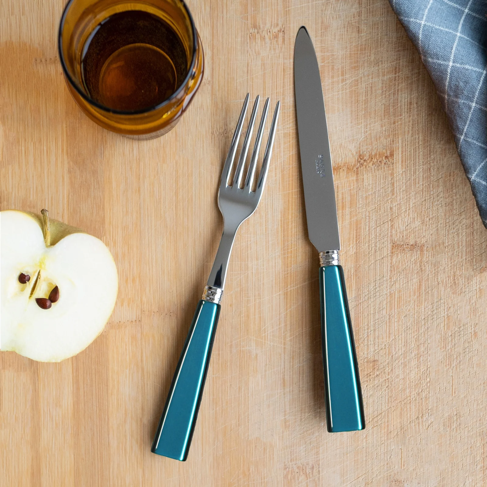 Icône, Turquoise - 5 pieces cutlery set - Image 4