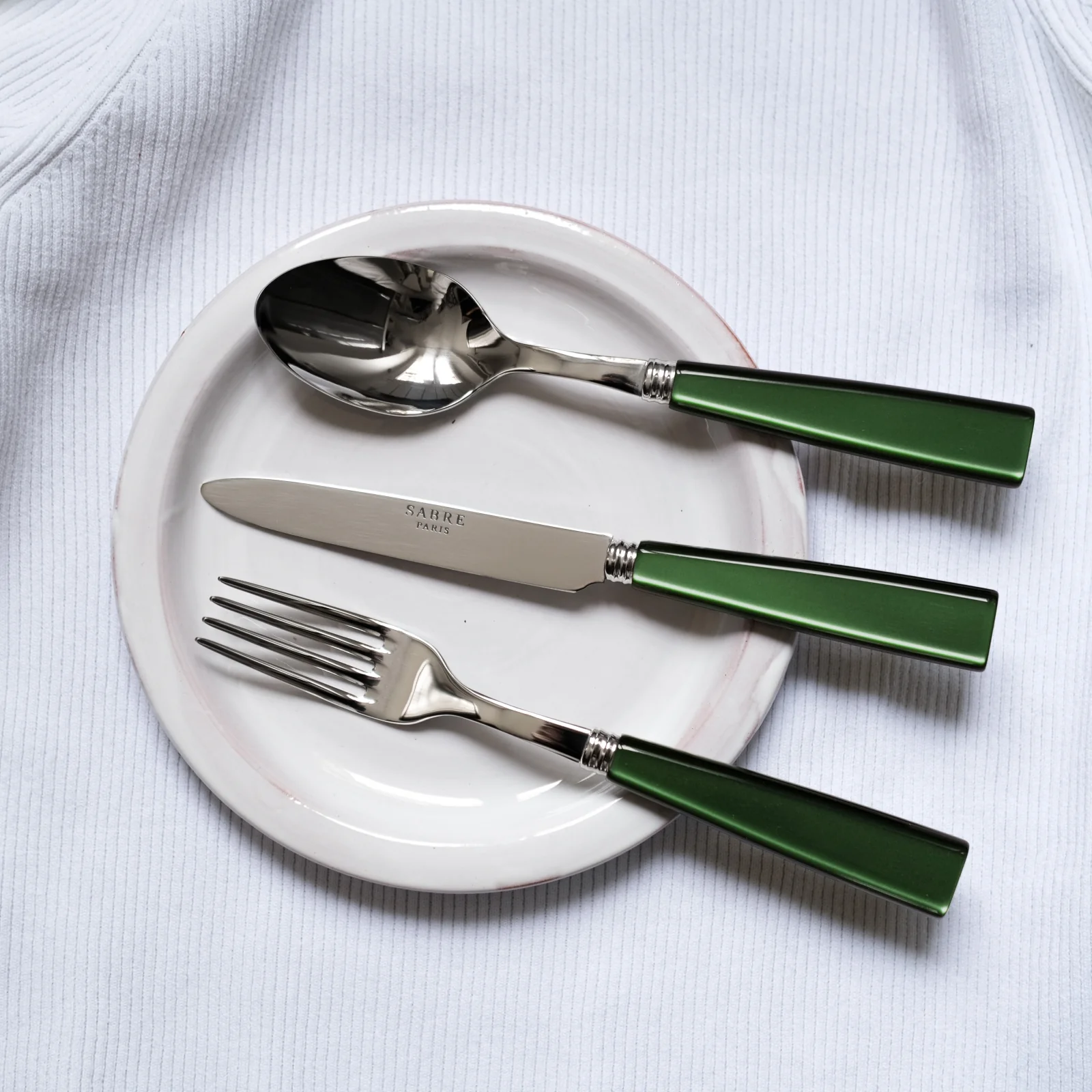 Icône, Dark green - Dessert knife - Image 3