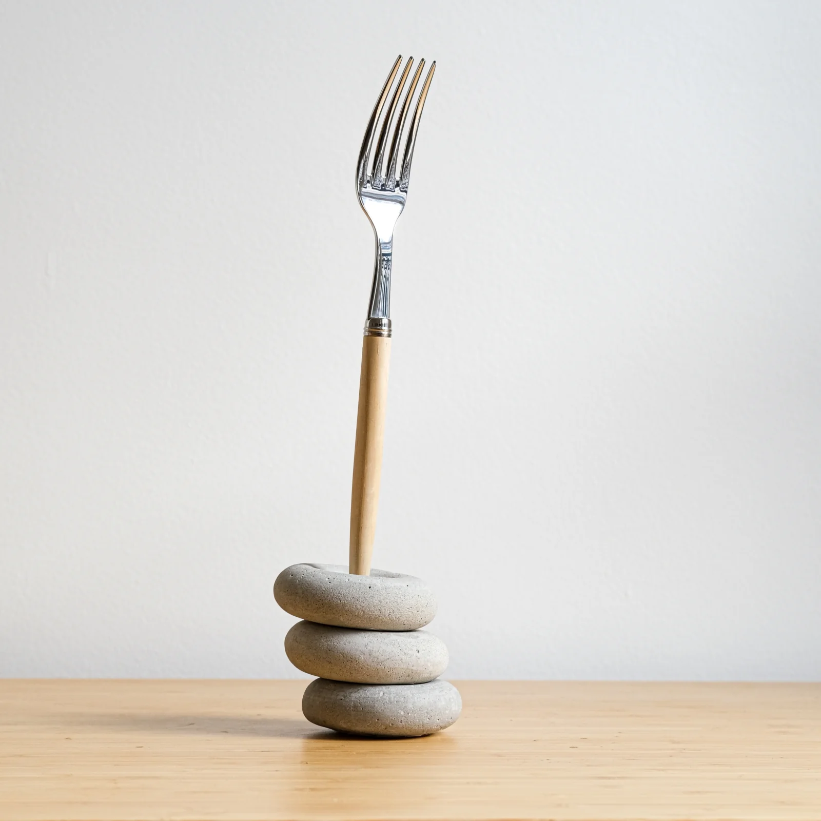 Jonc, Light wood - 4 pieces cutlery set - Image 4