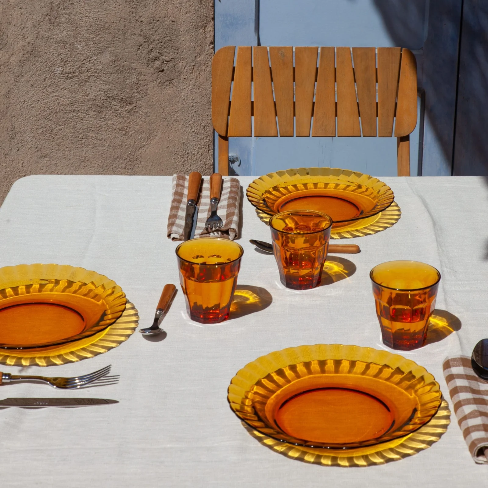 Lavandou, Olive tree wood - 48 pieces cutlery set - Image 3