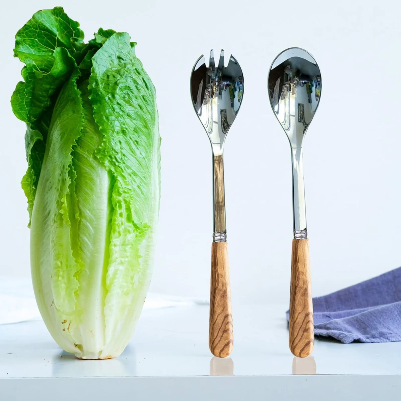 Lavandou, Olive tree wood - Salad cutlery set - Image 2