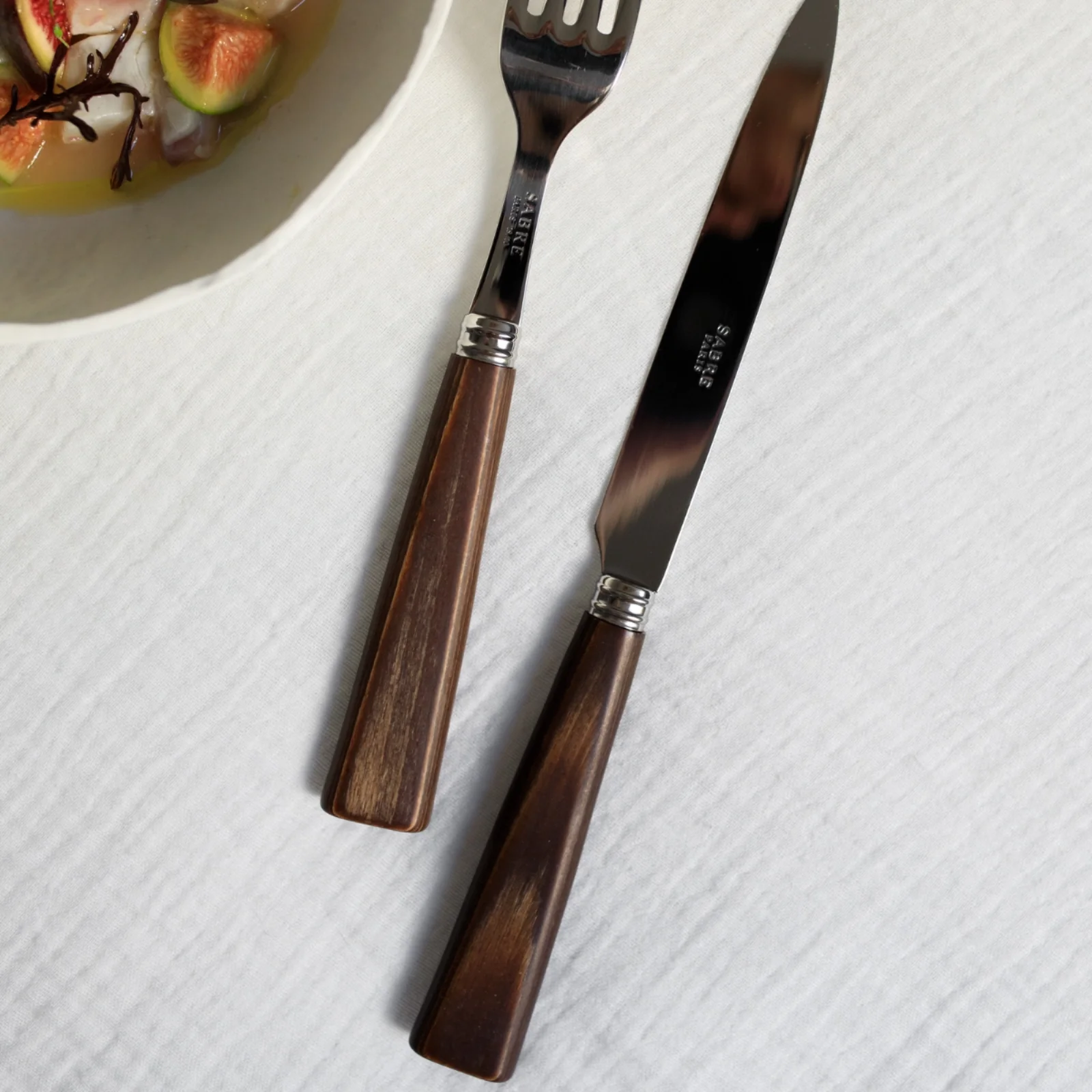 Nature, Light press wood - 48 pieces cutlery set - Image 4