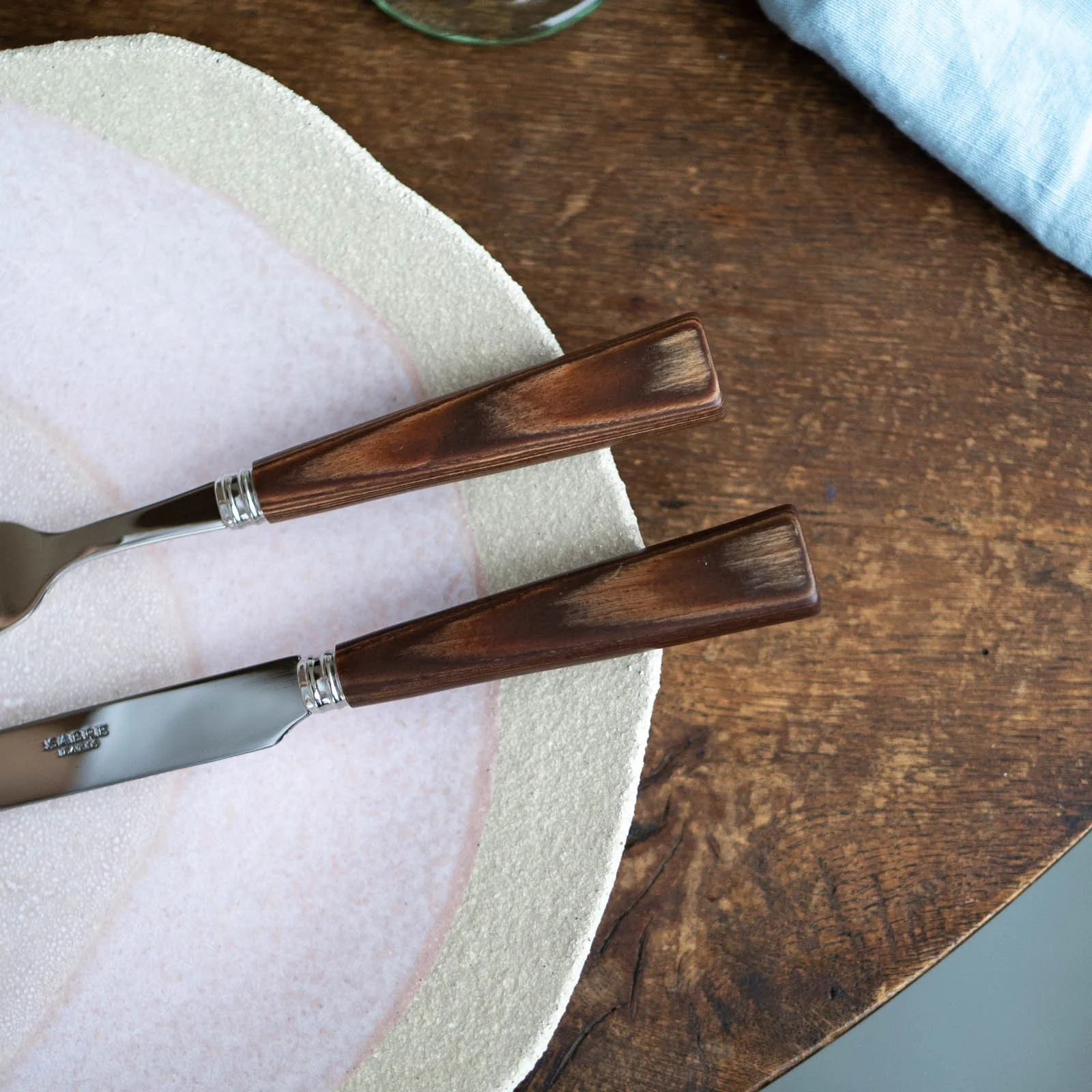 Nature, Light press wood - 5 pieces cutlery set - Image 4
