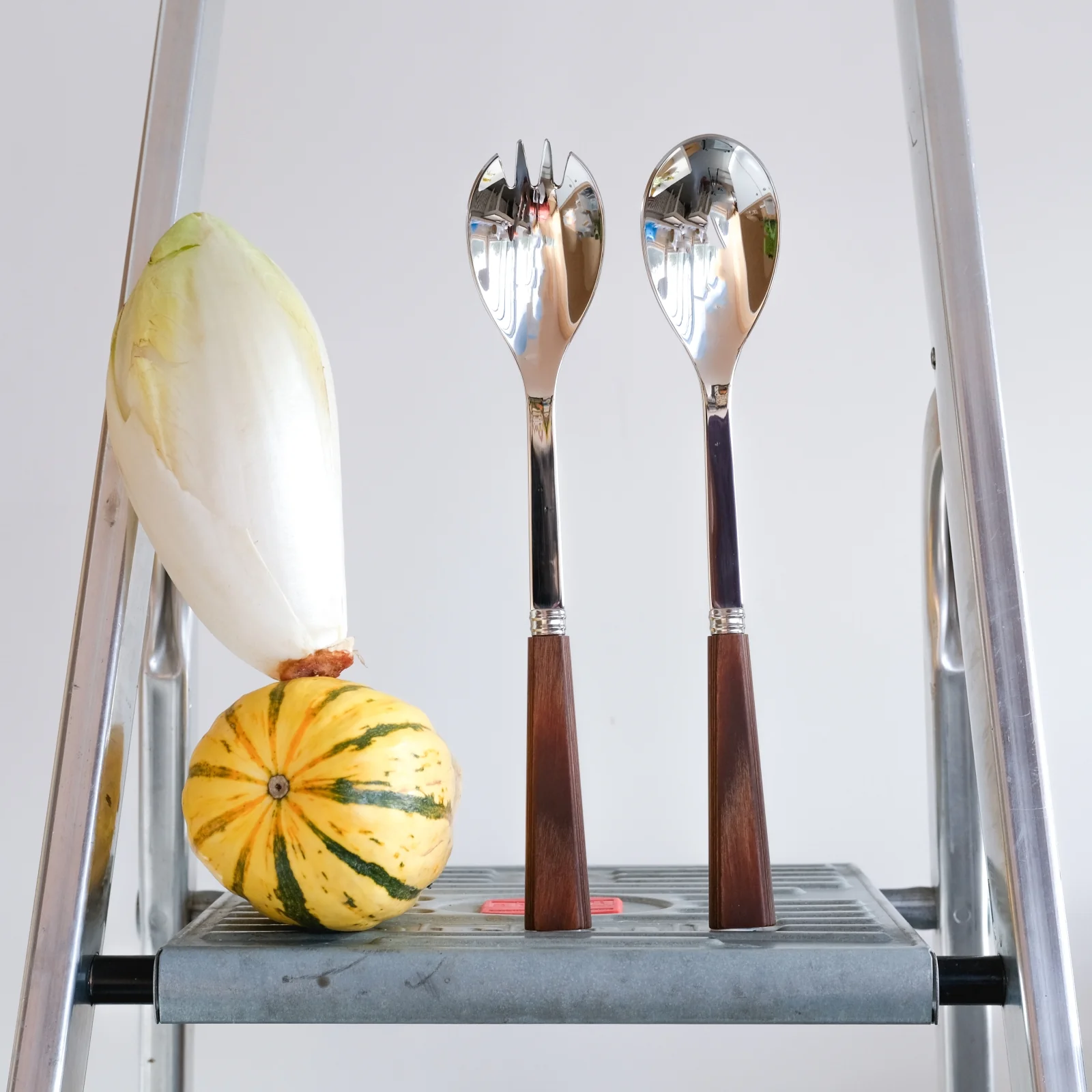 Nature, Light press wood - Salad cutlery set - Image 2