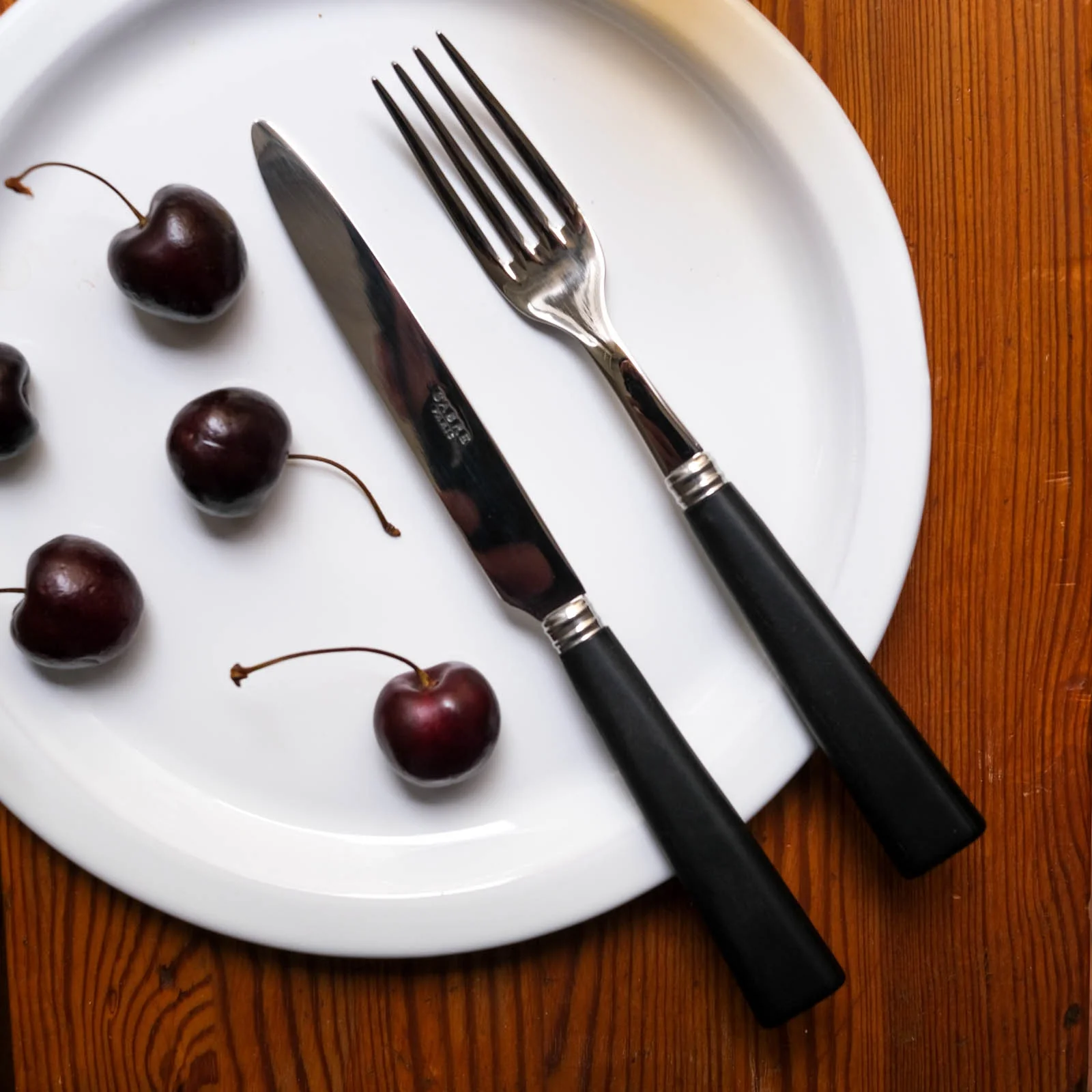 Nature, Black press wood - 5 pieces cutlery set - Image 2